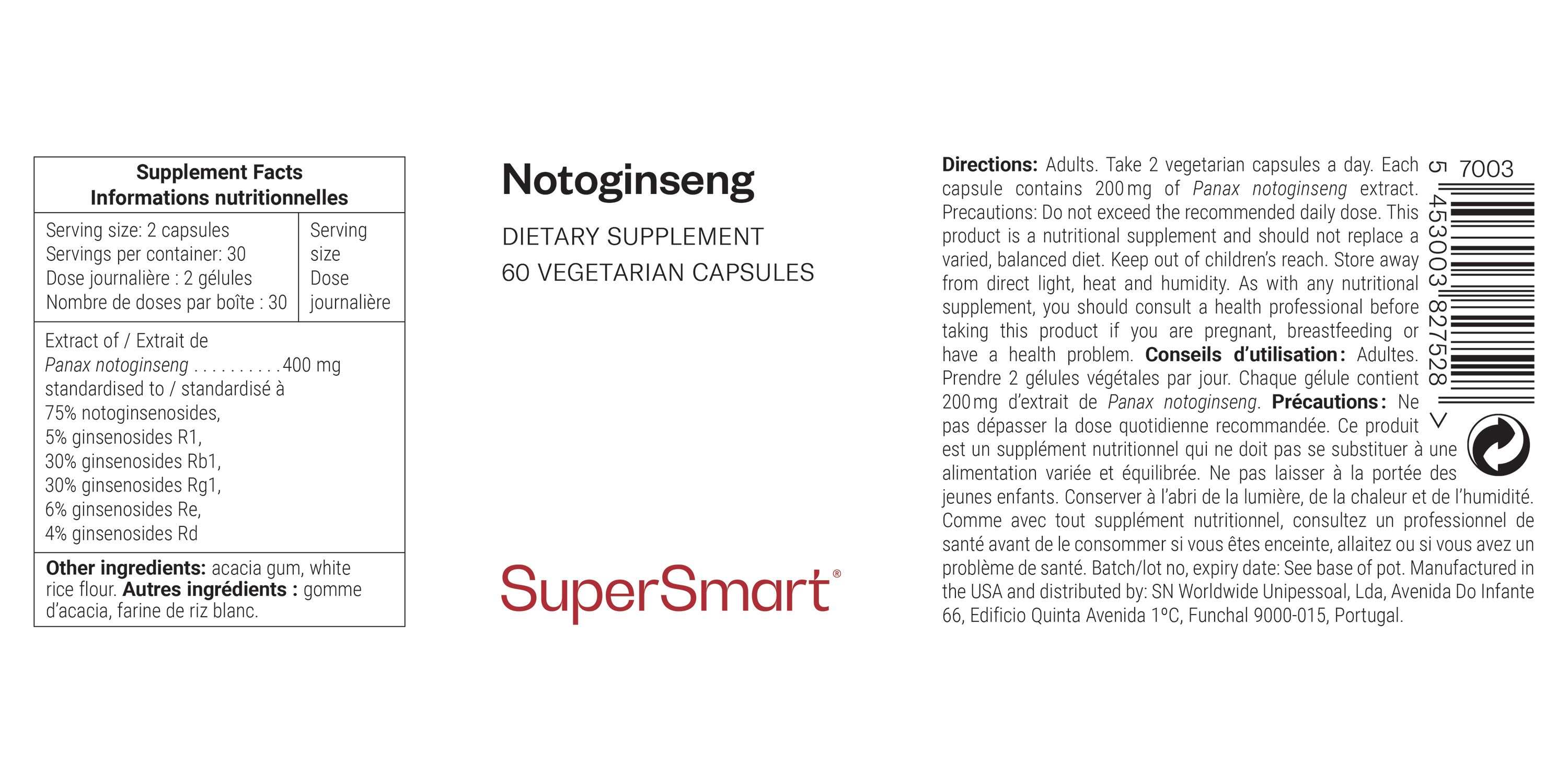 SuperSmart - Notoginseng 60 St