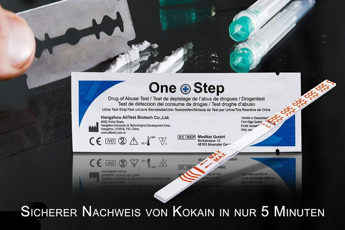 One+Step Kokain Drogentest-Schnelltest - Selbsttest mit hoher Sensitivität  Cut-off: 100 ng/ml 5 St - SHOP APOTHEKE