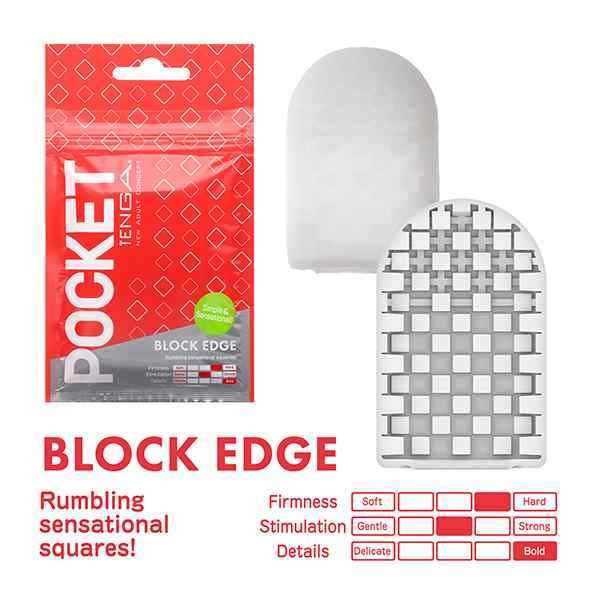 Tenga Pocket Stroker Block Edge 1 St