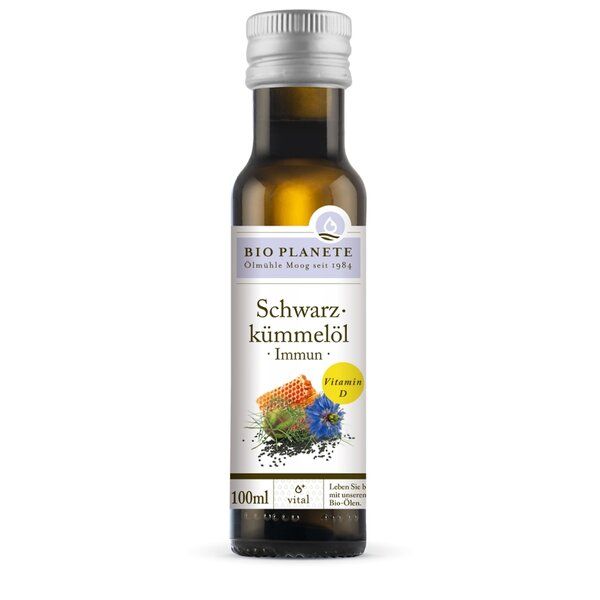BIO PLANÈTE Schwarzkümmelöl Immun mit Vitamin D Bio