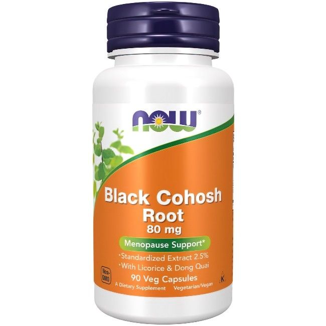 Now Foods Black Cohosh Root Kapseln, 80 mg, 90 Veg Kapseln. Menopause Unterstützung.