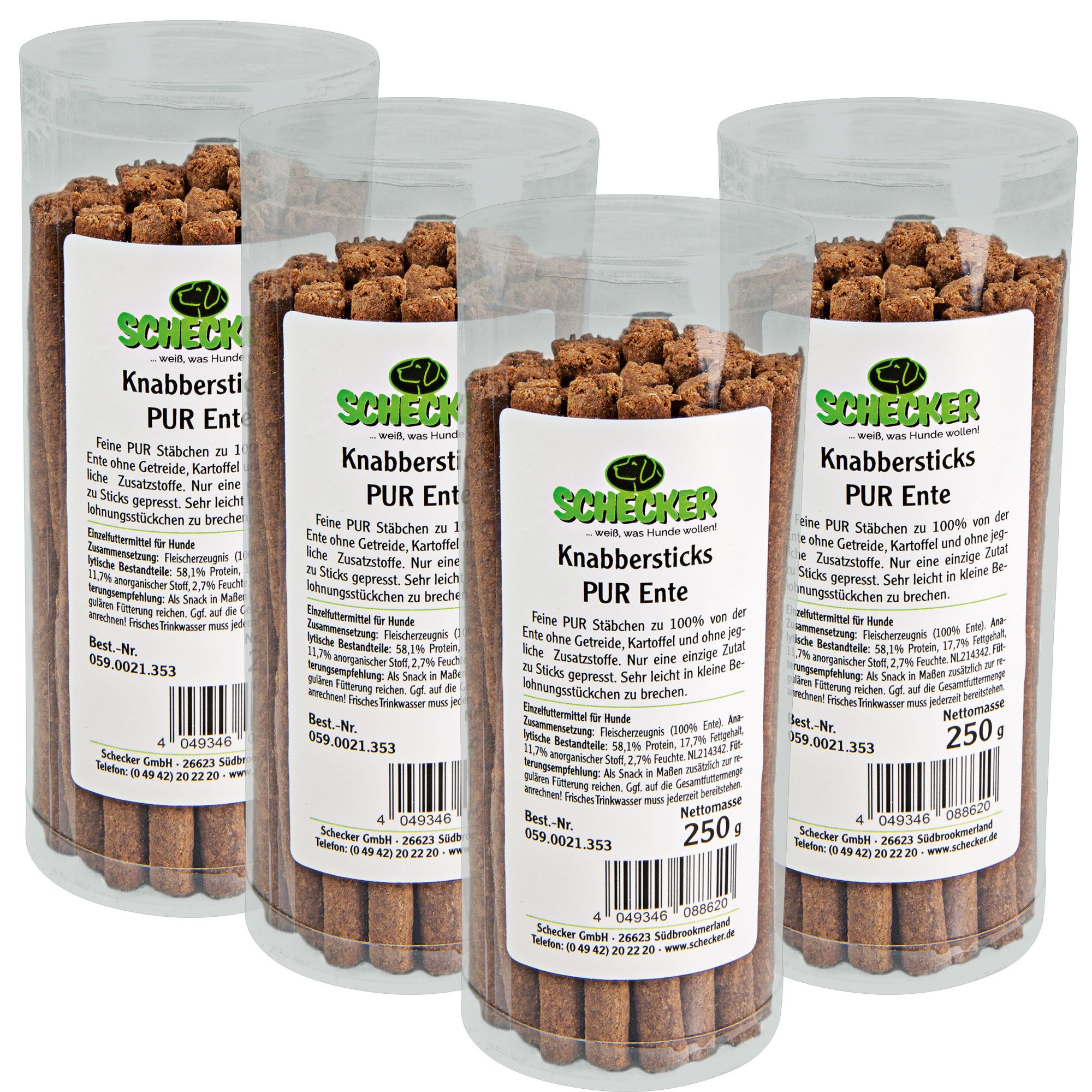 Schecker - Ente Knabbersticks PUR - 100% Ente - nur 1 Zutat