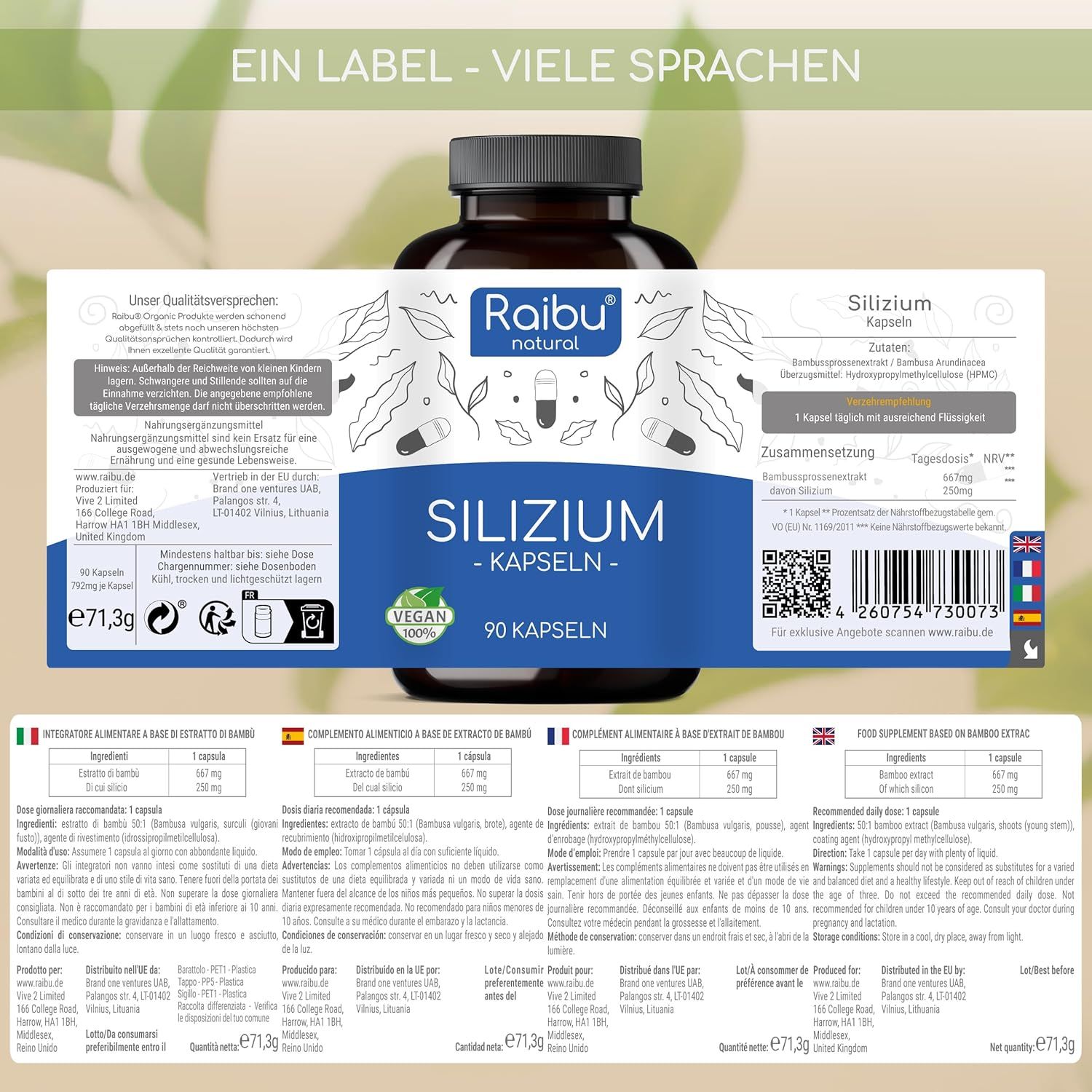 Silizium Kapseln Hochdosiert - RAIBU