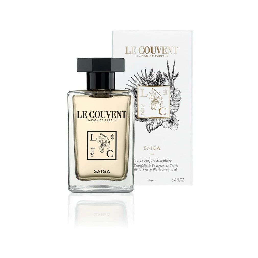 Le Couvent Saïga Eau de Parfum Flakon und Verpackung, Vorderansicht.