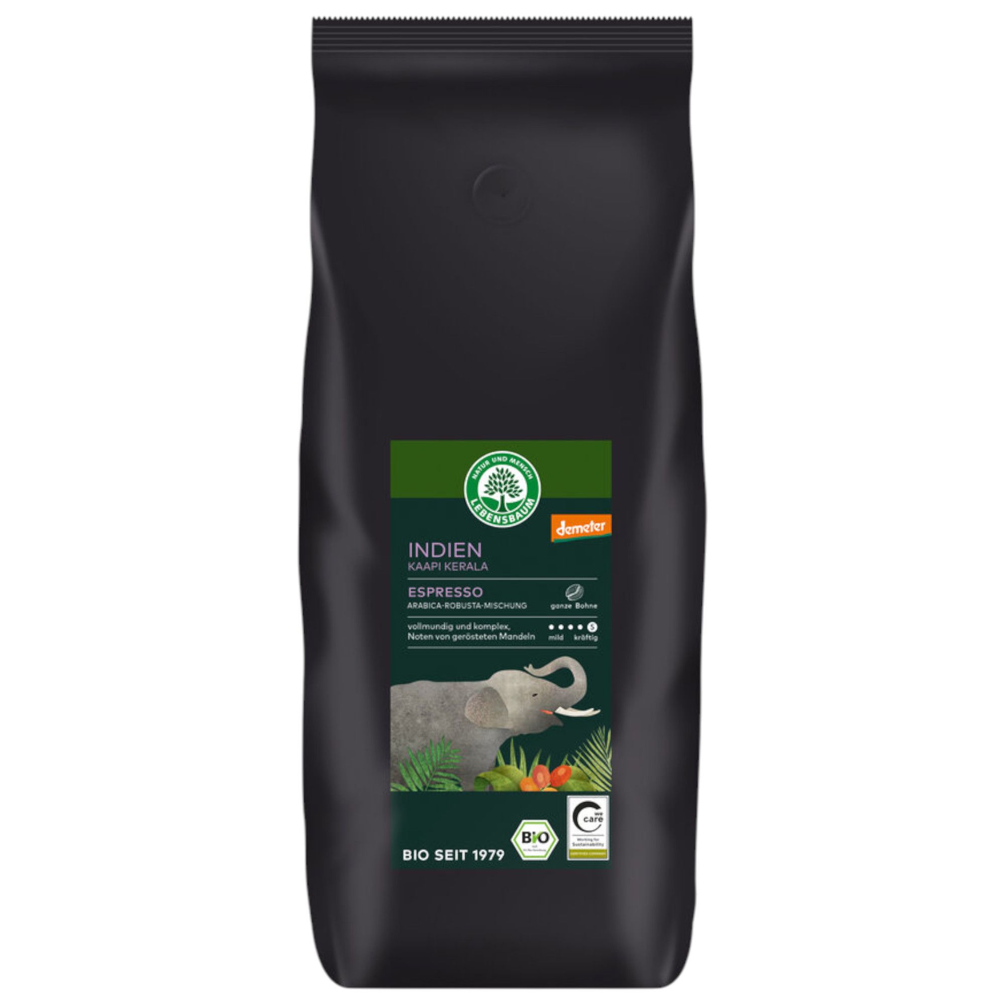 Bio Indien Kaapi Kerala Espresso ganze Bohne 1000 g