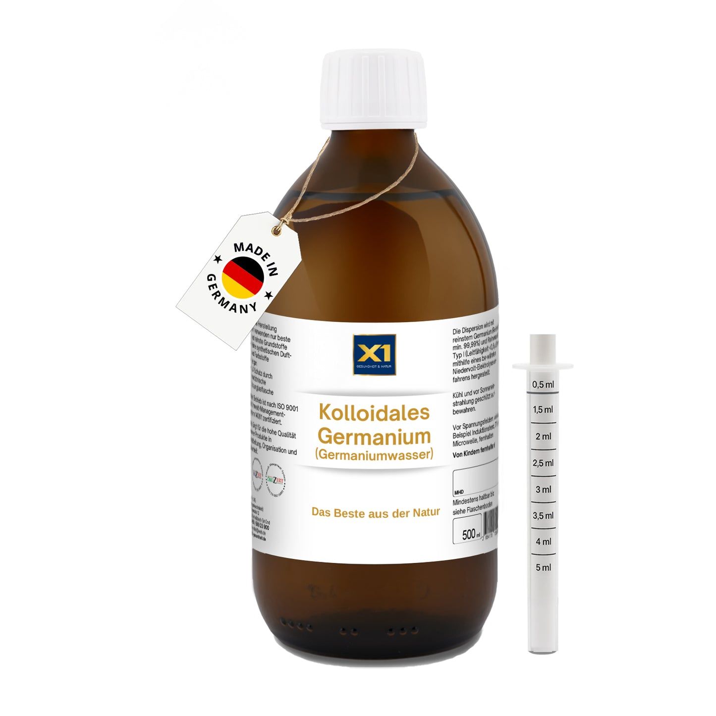X1 Kolloidales Germanium (Germaniumwasser) 500 ml