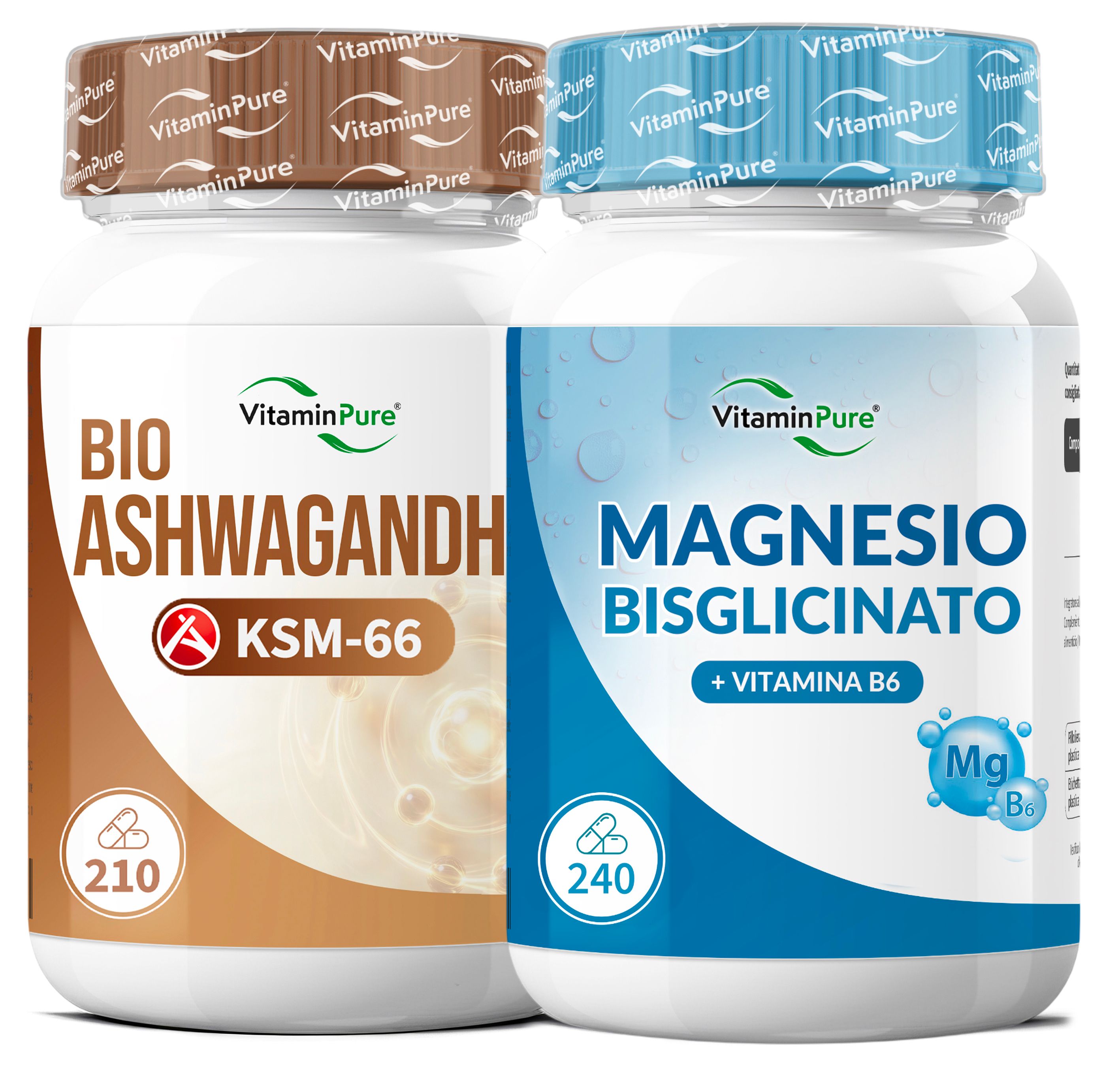 PROMO Ashwagandha + Magnesio Bisglicinato, Relax e No Stress, VitaminPure®