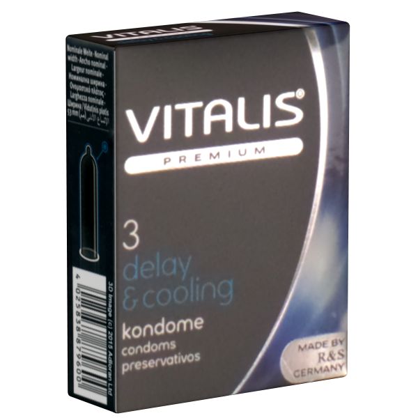 Vitalis PREMIUM *Delay & Cooling* verzögernde Kondome mit erregendem Kälte-Effekt