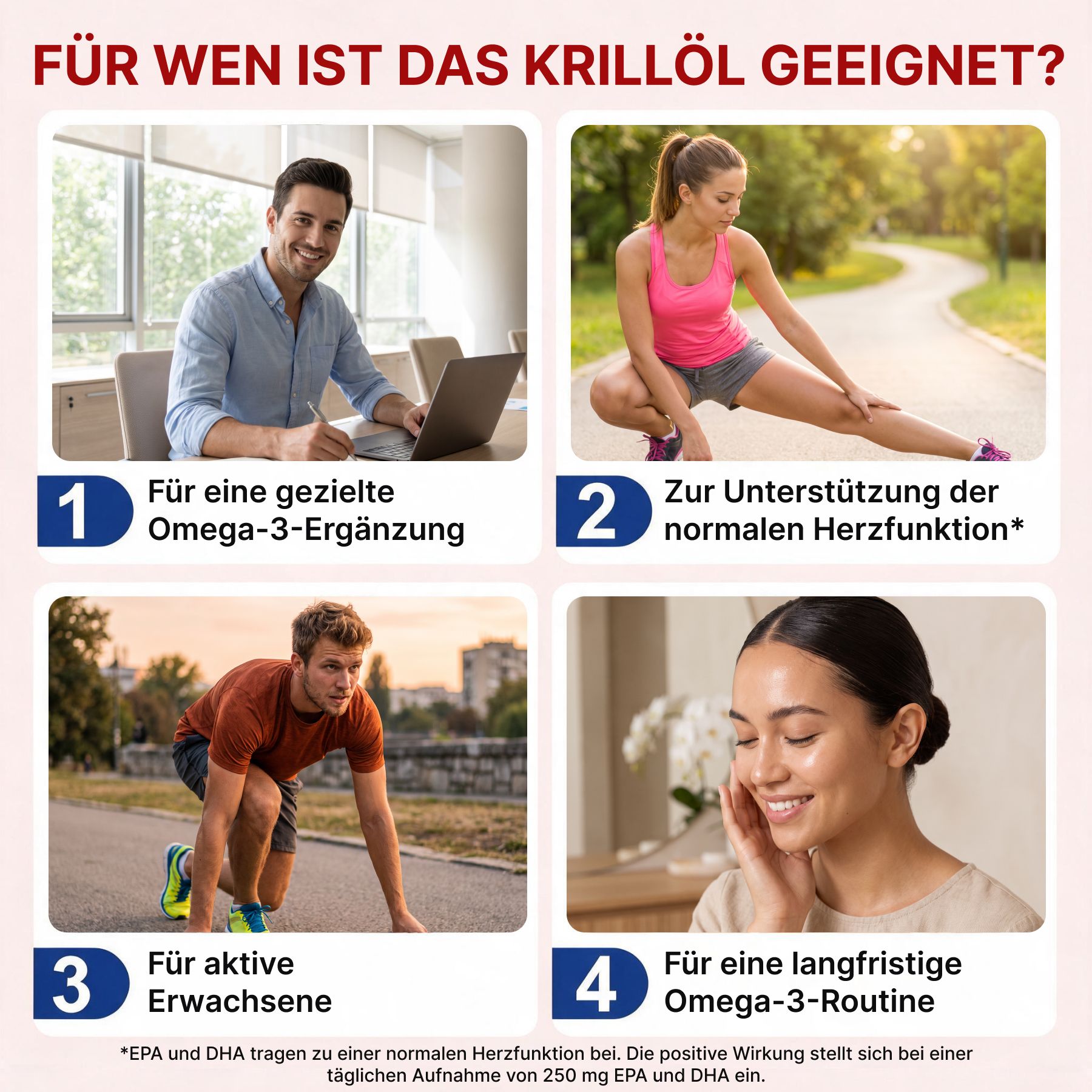 P-beauty Omega 3 Krillöl 2000mg EPA DHA Astaxanthin Phospholipide Hochdosiert Softkapseln
