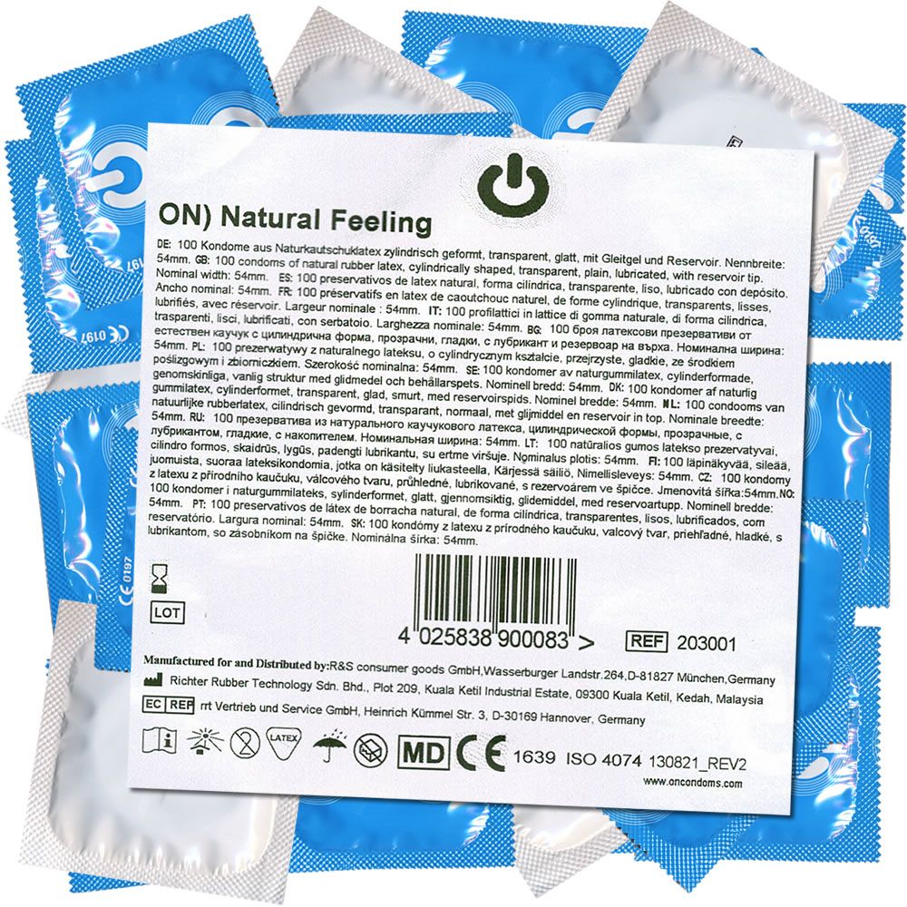 On) *Natural Feeling* 100 St Kondome