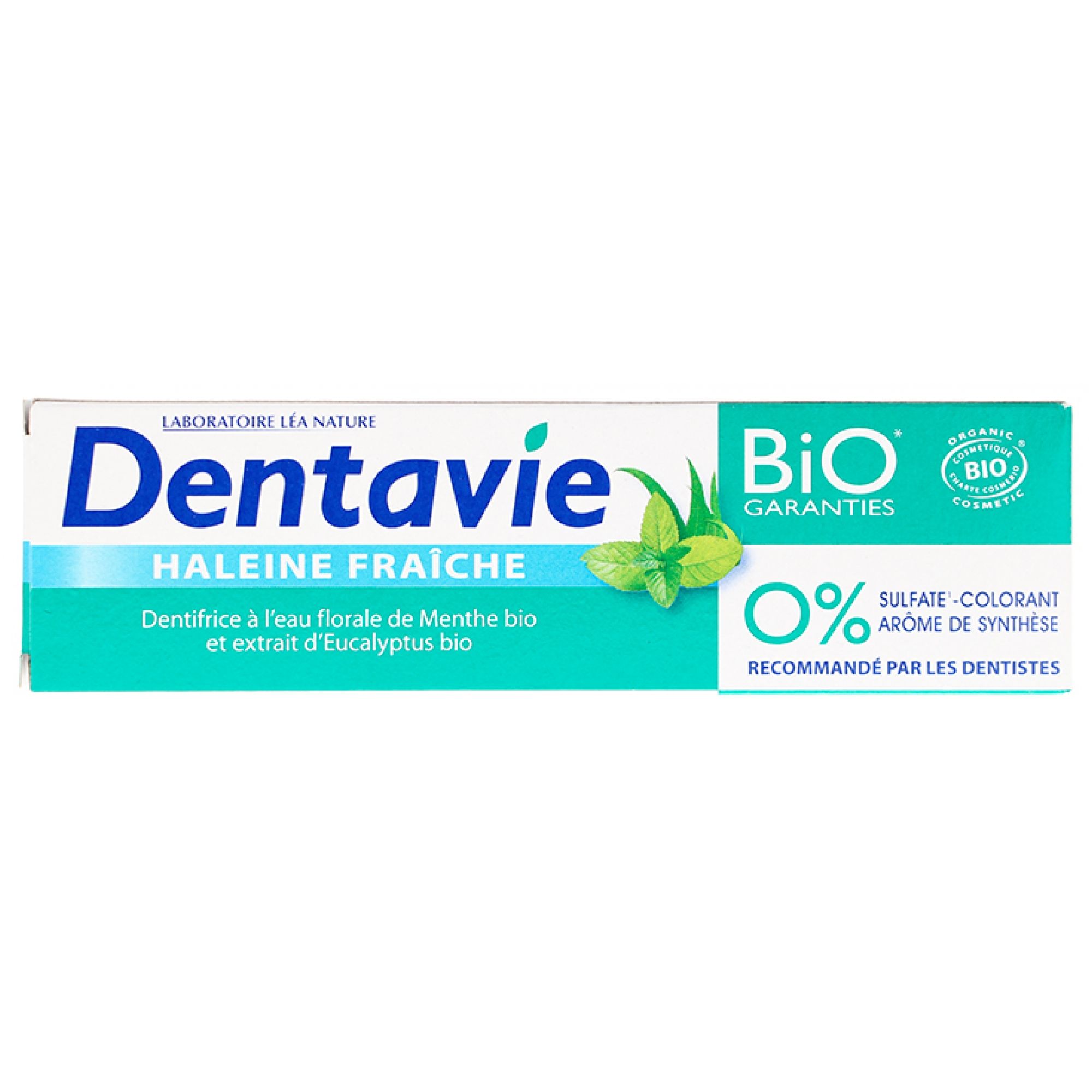 Dentavie Zahnpasta Frischer Atem Bio 17,2x5x3,9 cm