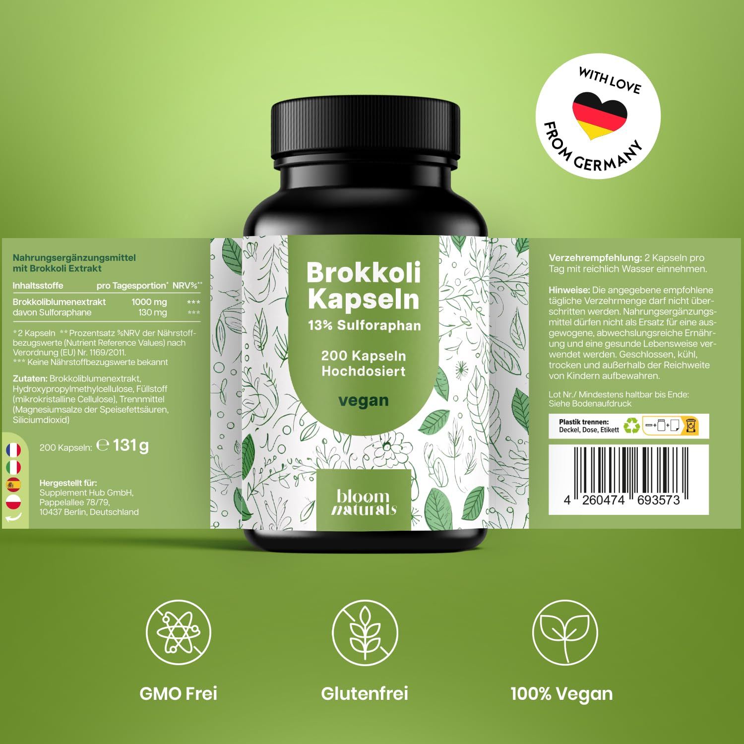 Bloom Naturals Brokkoli Kapseln