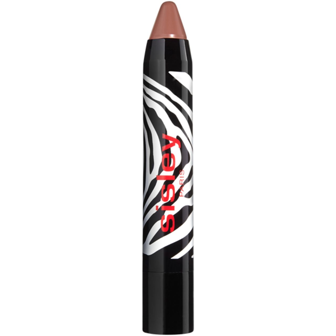 Lippenstiftstift mit Zebra-Muster und roter Schriftzug "Sisley".