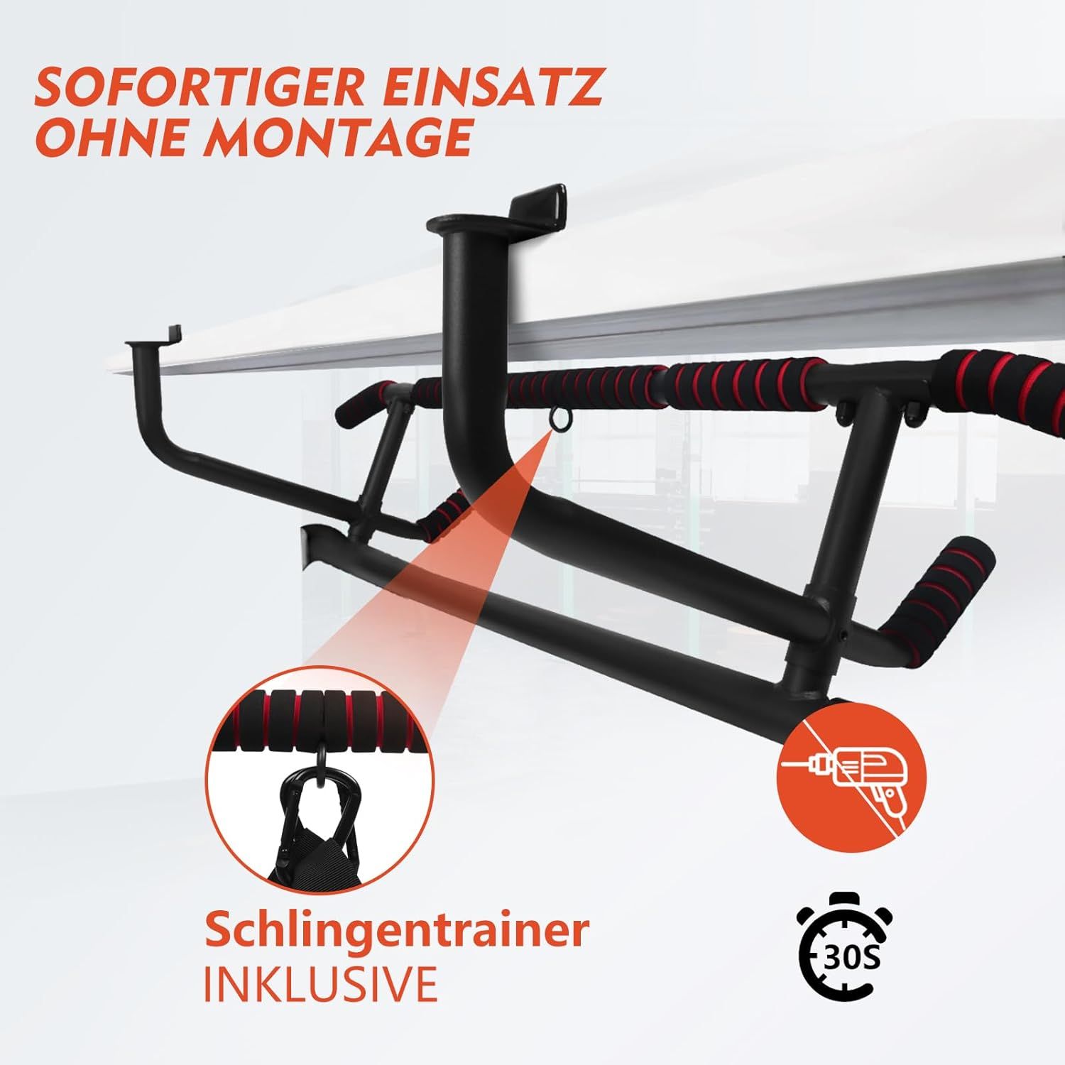 DH FitLife Türrahmen Klimmzugstange ohne Schrauben