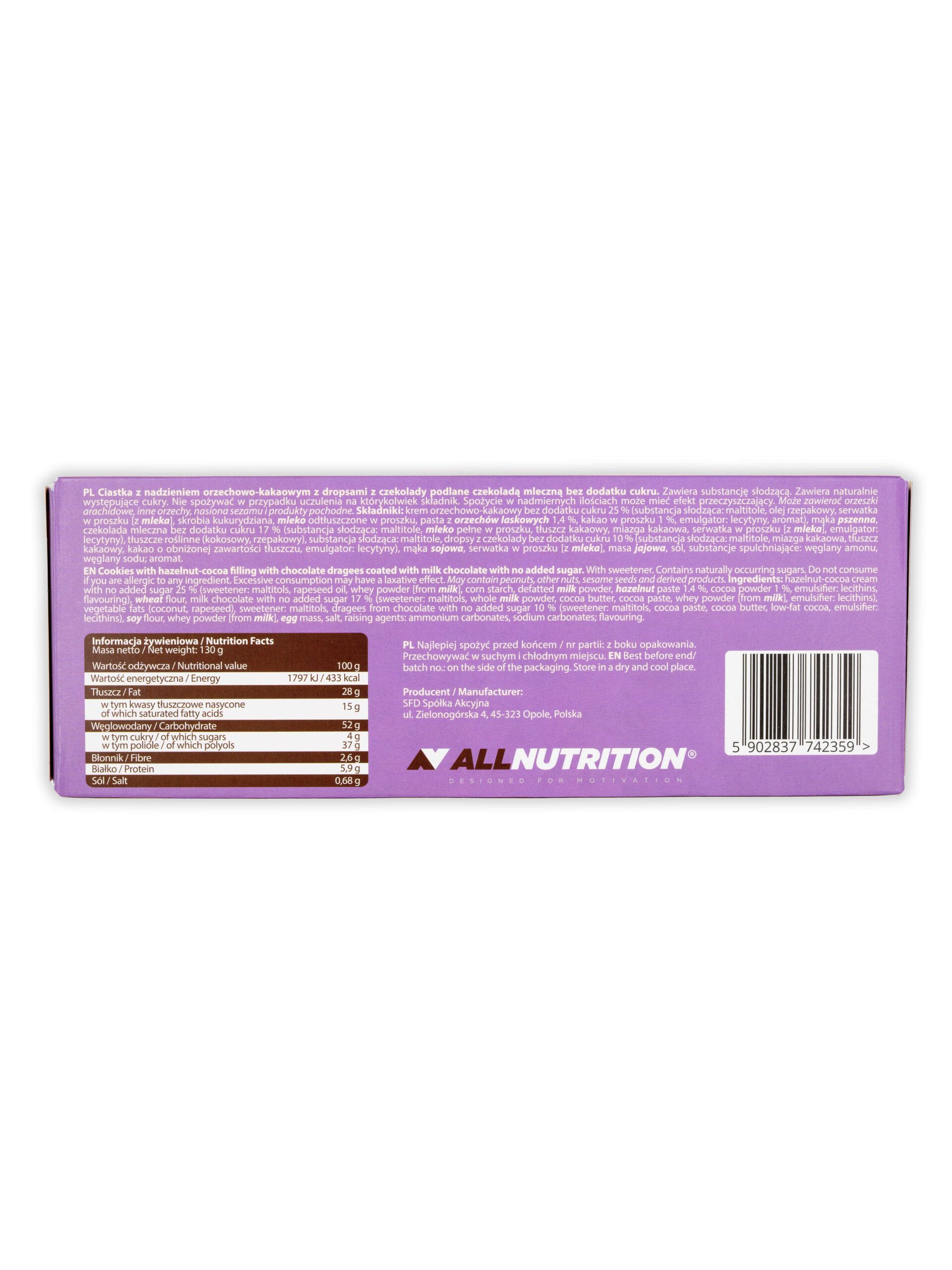 Allnutrition Nutlove Cookies Chocolate Chip 0,13 kg Kekse