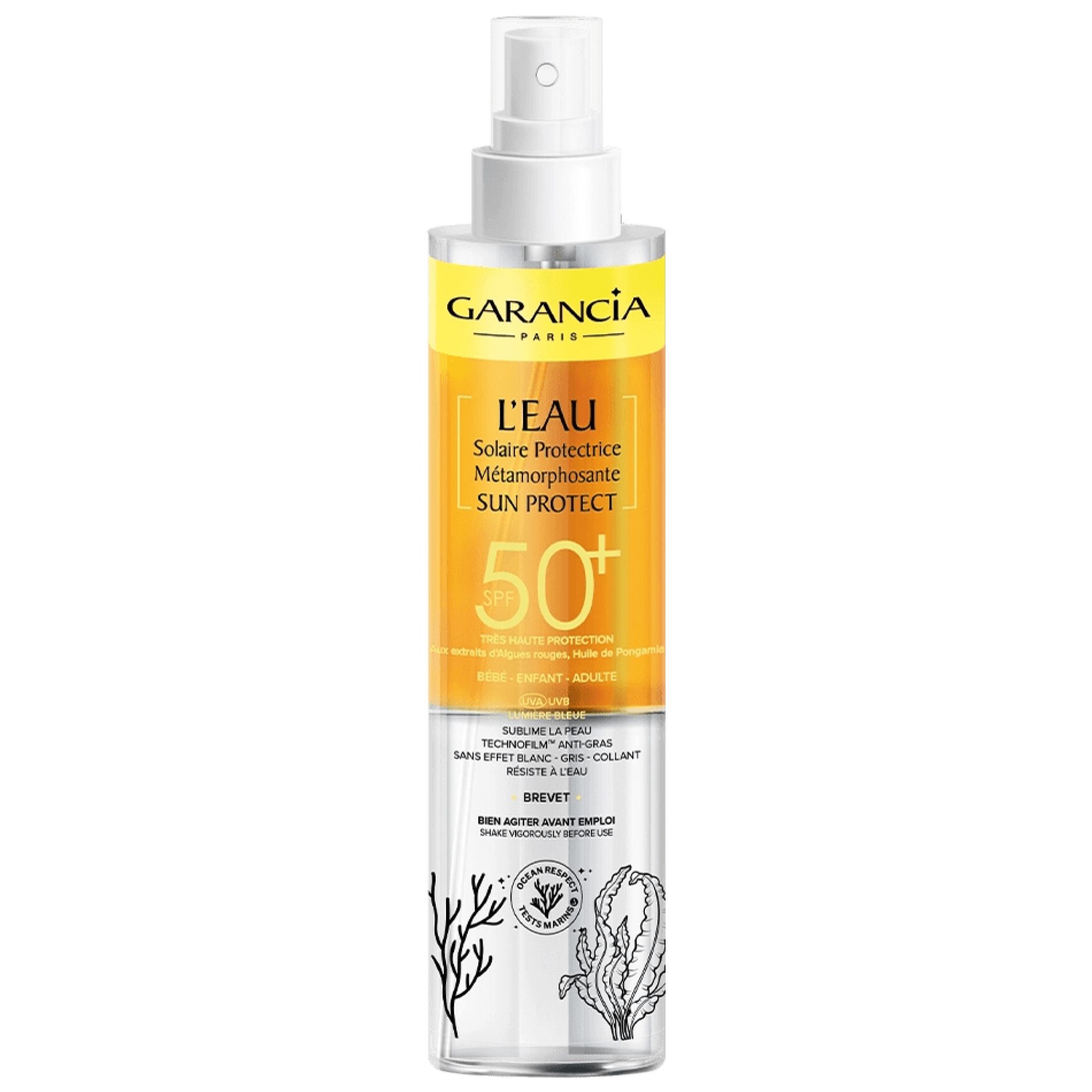 Garancia Schützendes Metamorphosierendes Sonnenwasser Sun Protect Spf50+ 1 18,5x4x4 cm