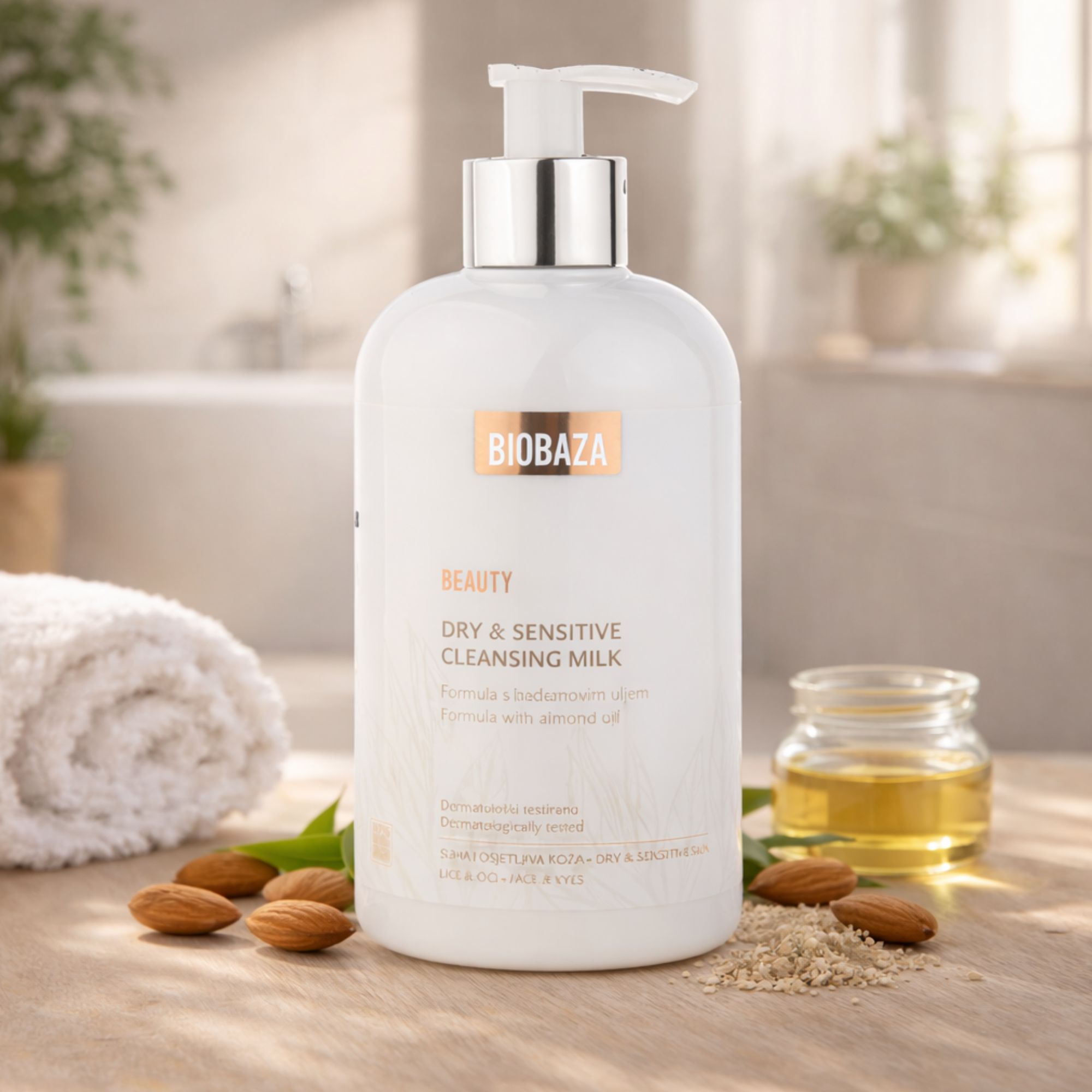 BIOBAZA Beauty Reinigungsmilch für trockene und empfindliche Haut