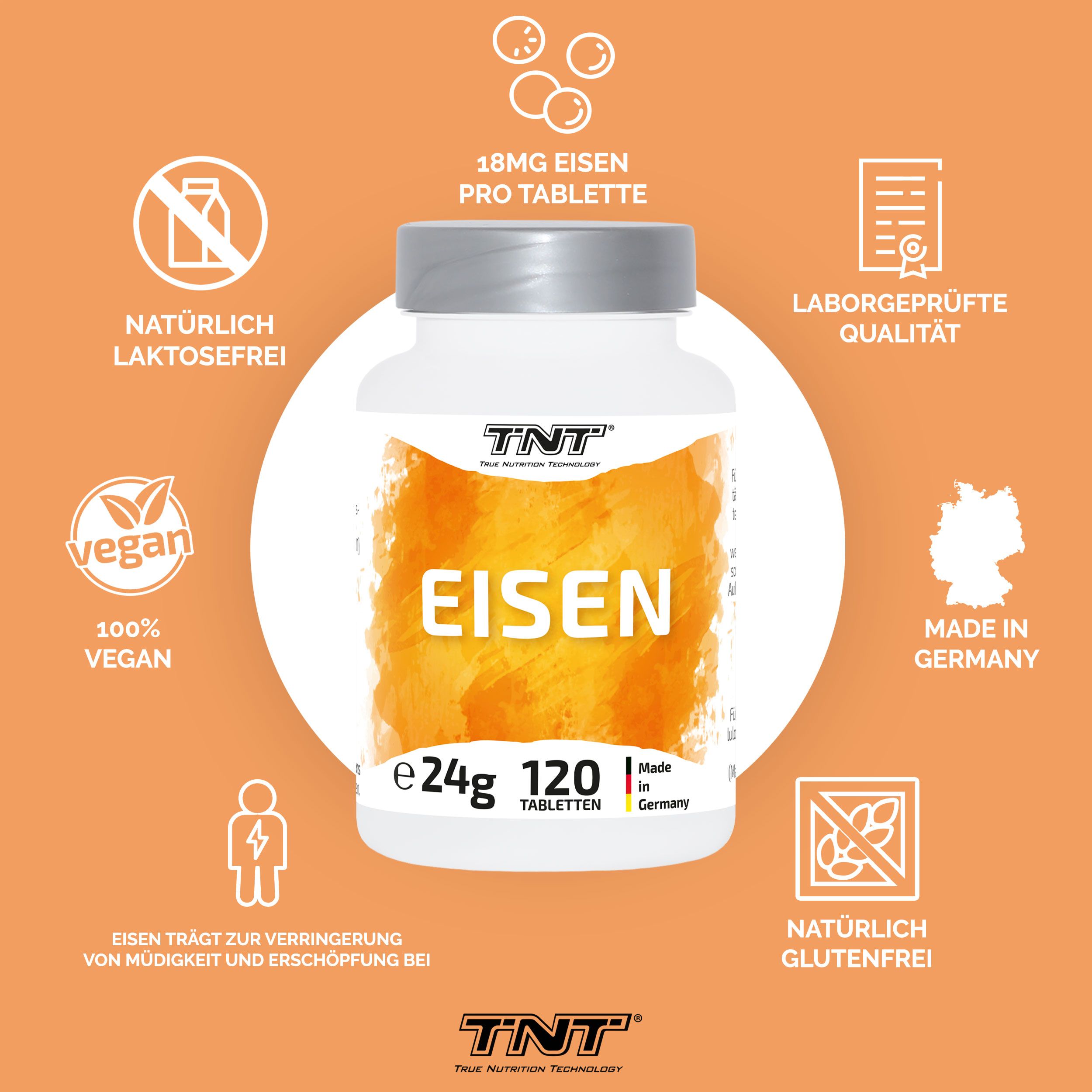 TNT Eisen - mit 18mg pro Tablette 120 St Tabletten