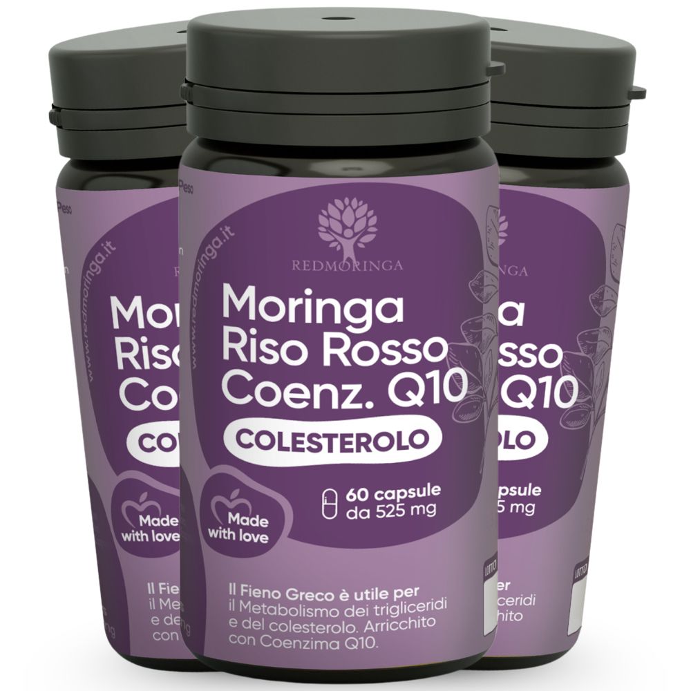 RedMoringa Roter Reis, CoQ10, Bockshornklee & Bio Moringa 180 Kapseln 3 St