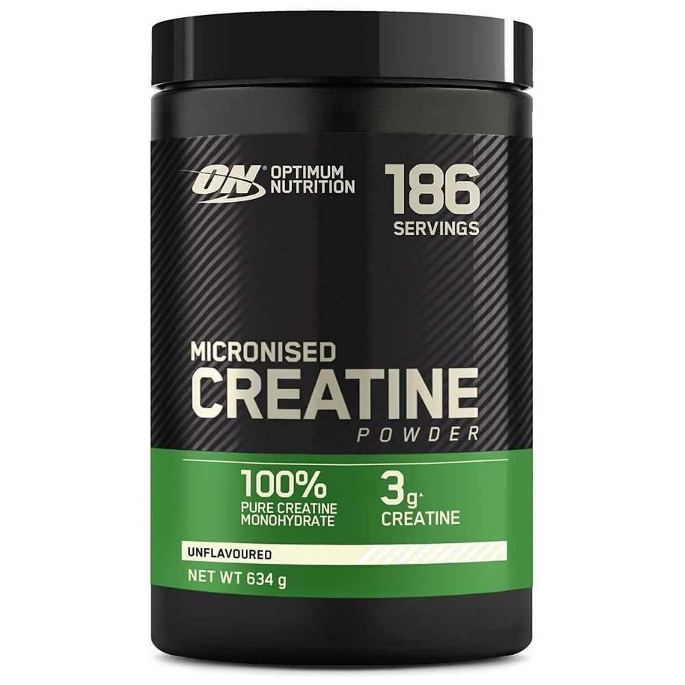 Optimum Nutrition Micronised Creatine Powder: 186 Portionen, 100% reines Kreatin Monohydrat, 3g Kreatin pro Portion, unflavoured, 634g.
