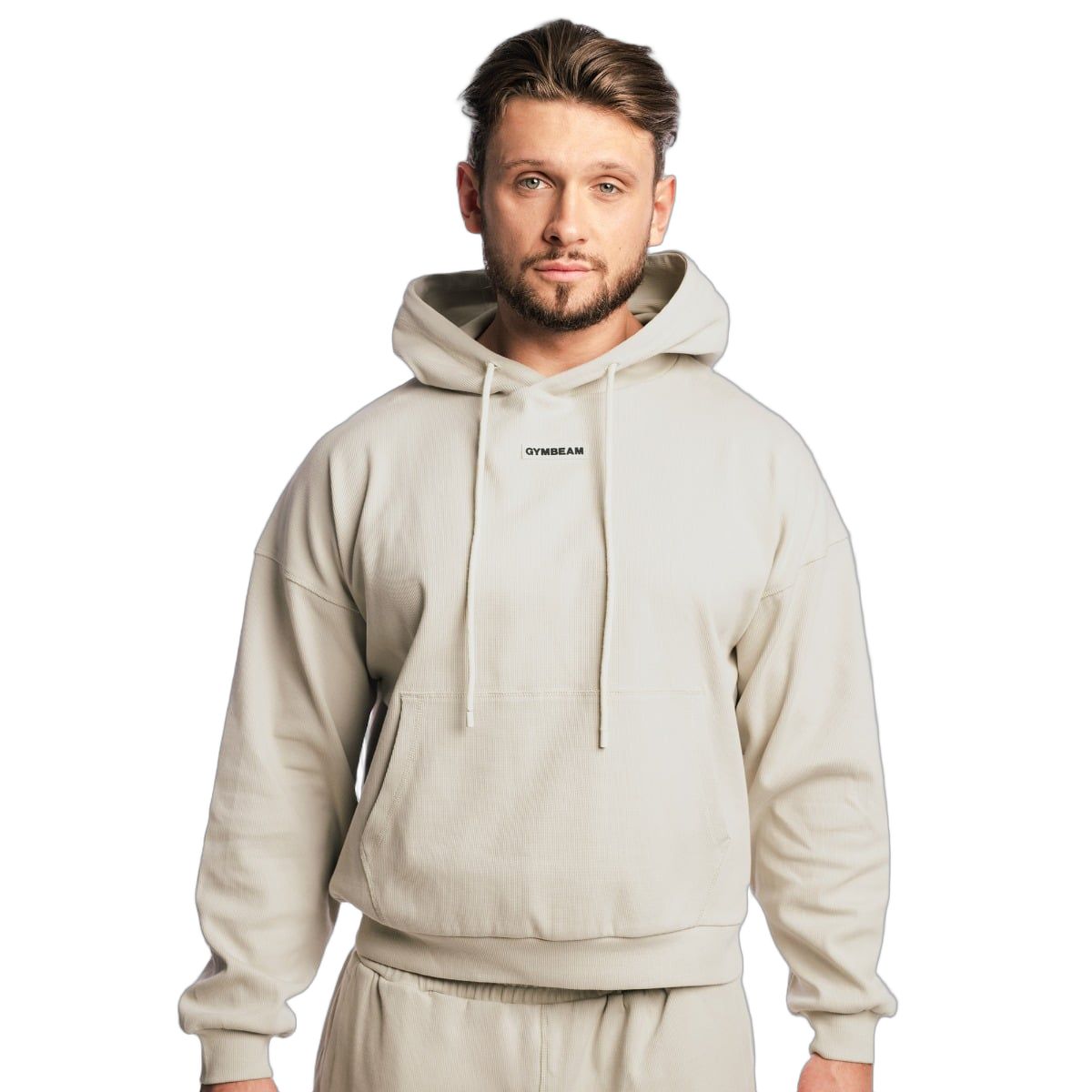 GymBeam Hoodie Herren Oversized mit Kapuze in Grey 1 St