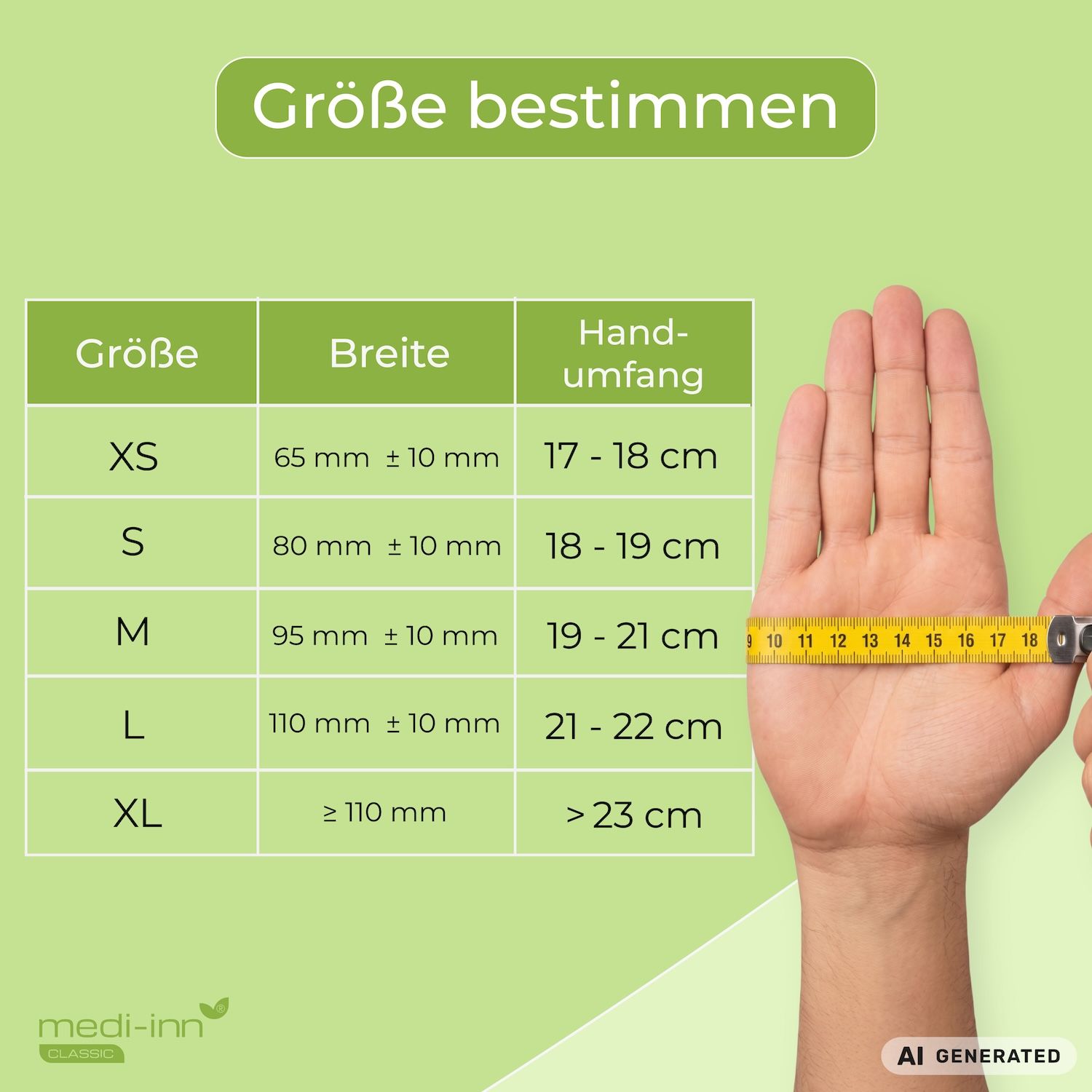Medi-Inn Nitril Apple Green Einmalhandschuhe