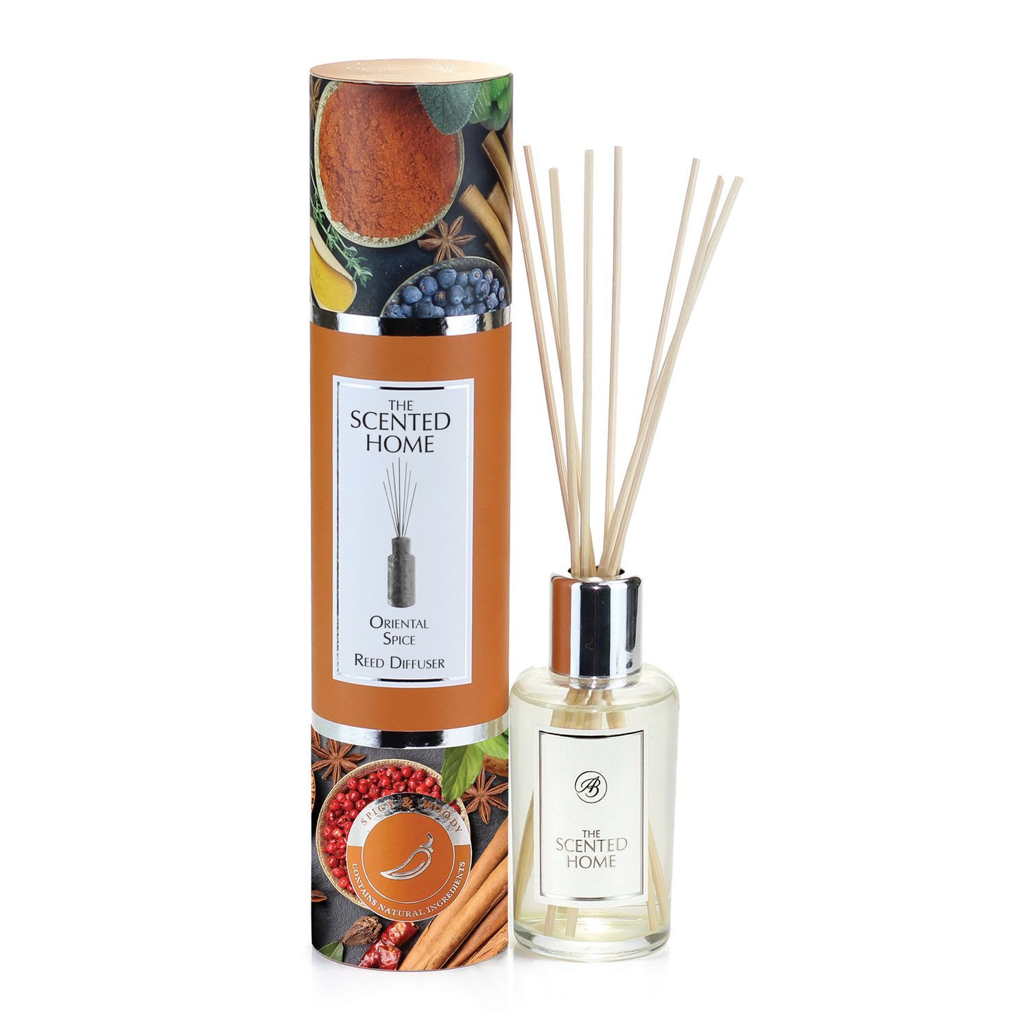 The Scented Home Raumduft Oriental Spice Duftdiffuser mit Rattanstäbchen 150 ml