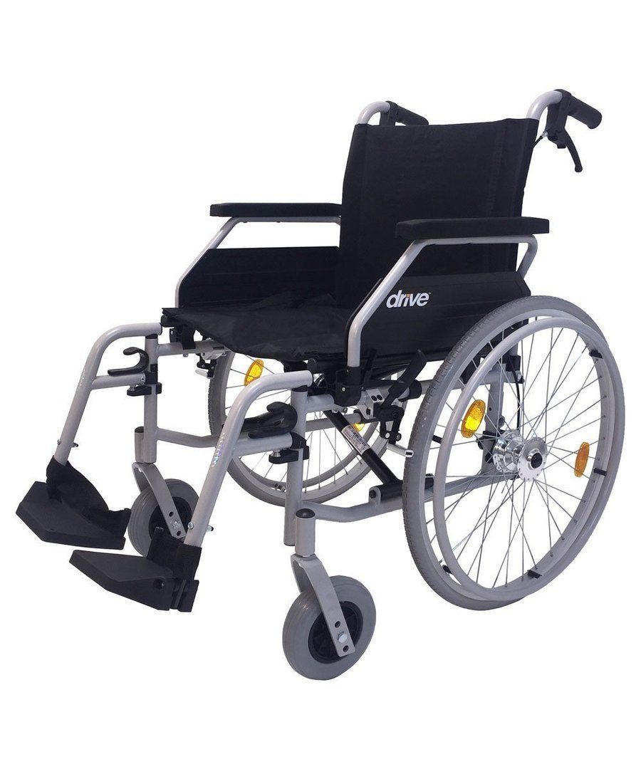 Standard-Stahlrollstuhl Drive Medical Ecotec Rollstuhl 2G mit Trommelbremse Sitzbreite 46cm