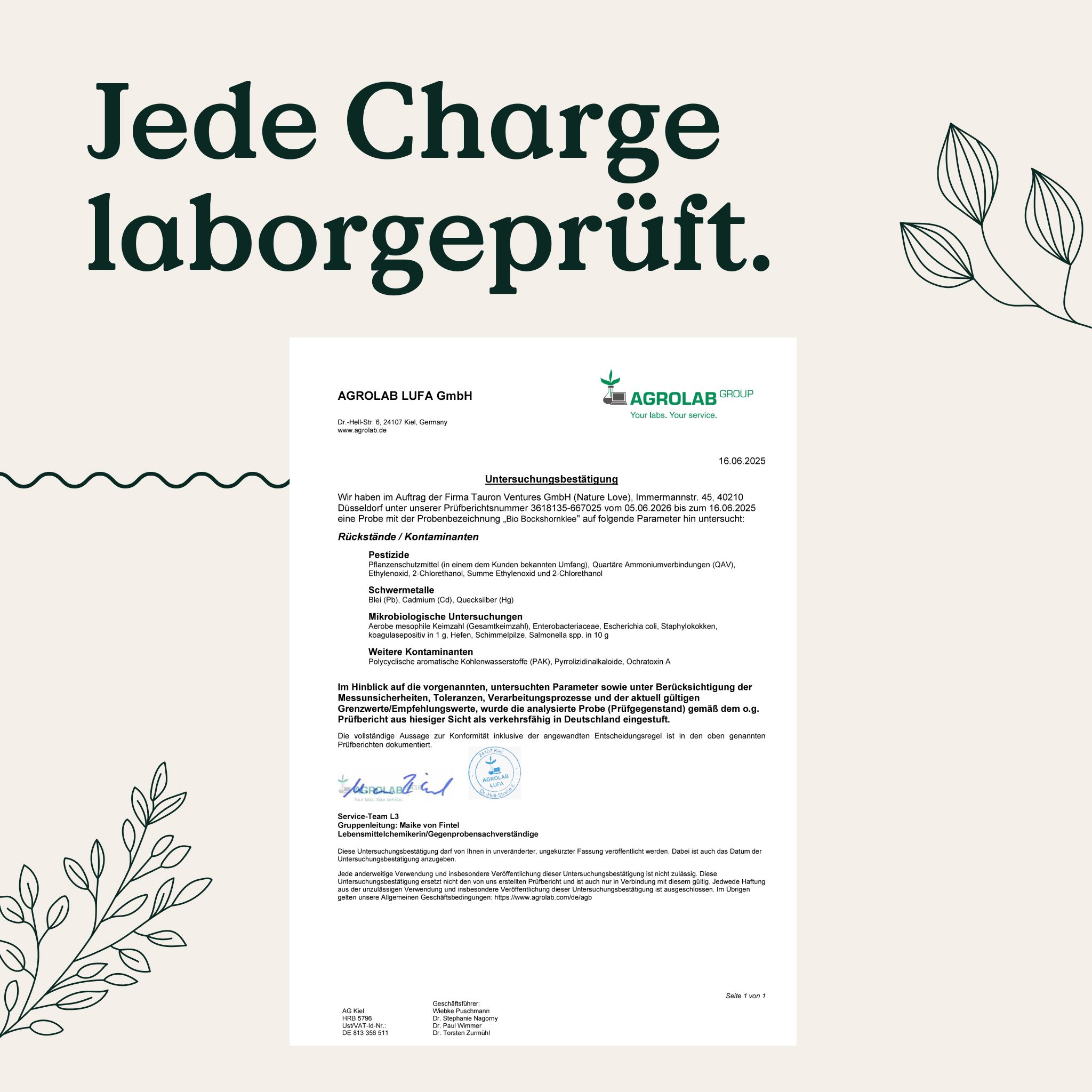 Bio Bockshornklee Kapseln von Nature Love, vegan, bio-zertifiziert, ohne unnötige Zusätze.