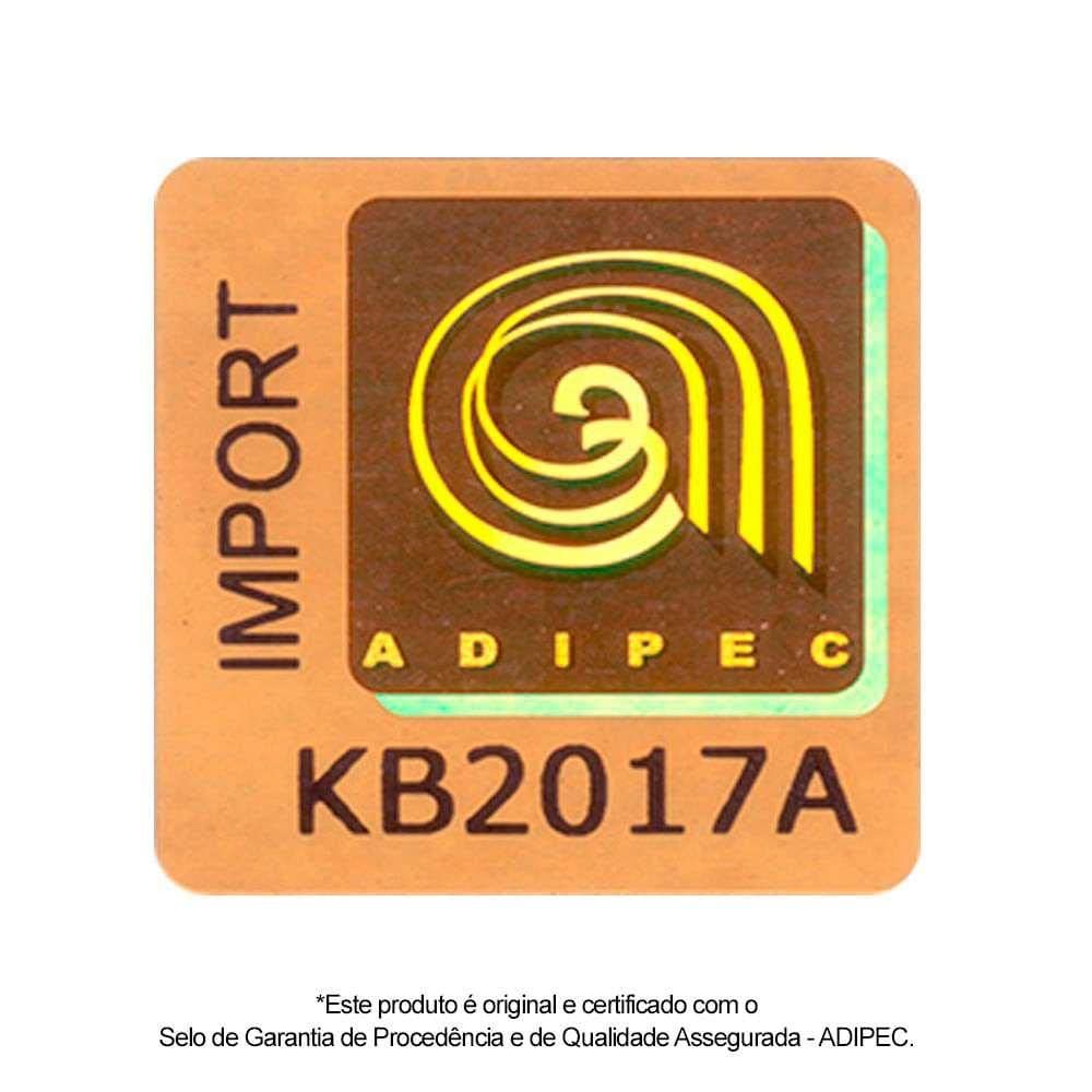 Brauner Aufkleber mit Logo und Text: ADIPEC, KB2017A. Text: Dieses Produkt ist original und zertifiziert.