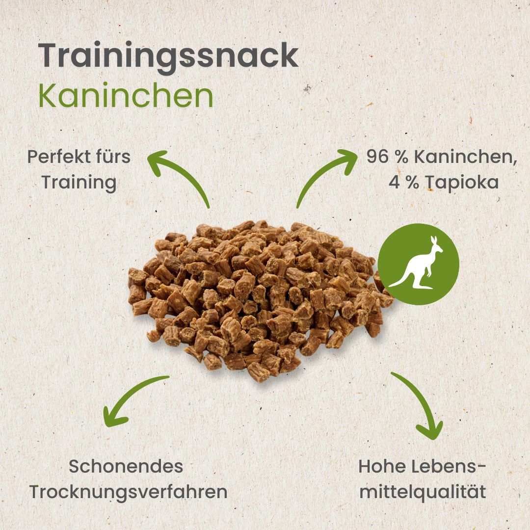 Haufen von Trainingssnacks für Hunde, verschiedene Sorten.