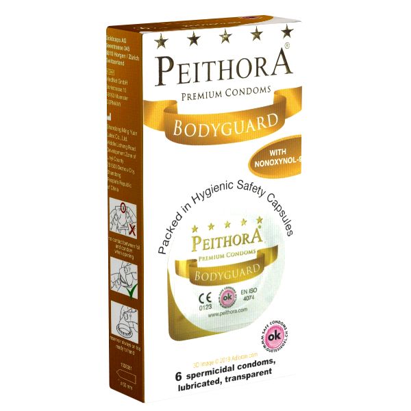 Peithora *Bodyguard* spermizide Kondome für optimalen Schutz