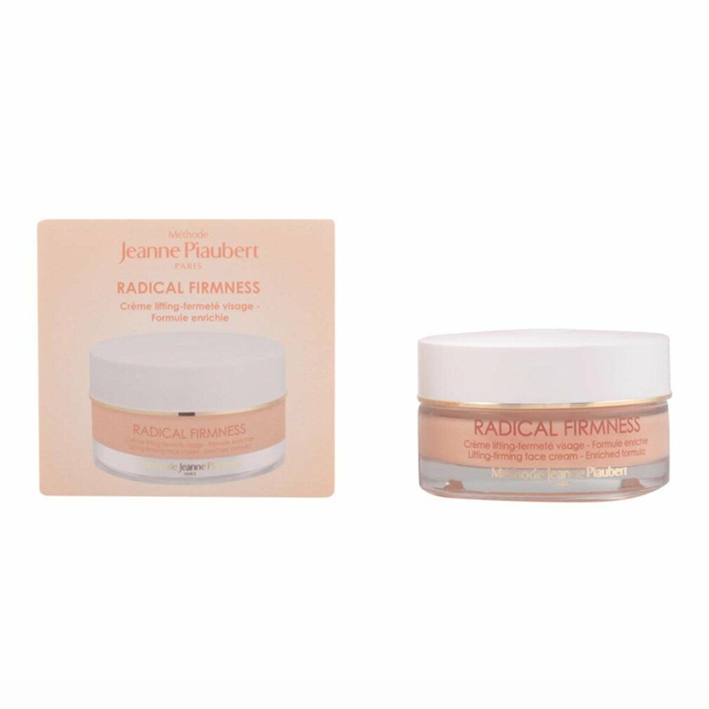 Creme Radical Firmness von Jeanne Piaubert. Dose und Verpackung. Aufschrift: Radical Firmness, Crème lifting-fermeté visage.