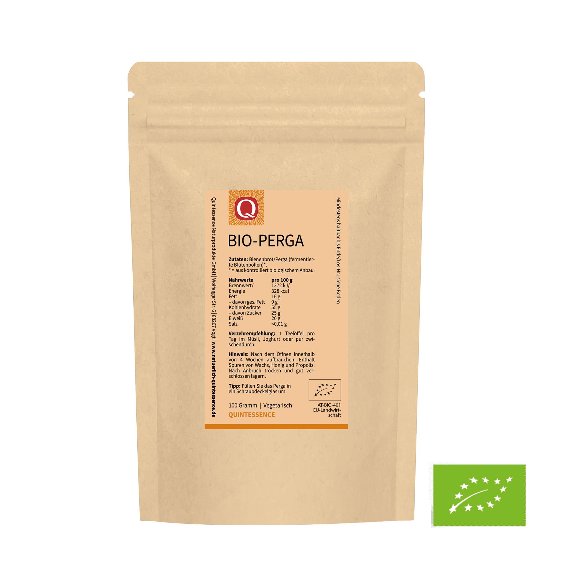 Quintessence Bio-Perga Bienenbrot 100 g Granulat