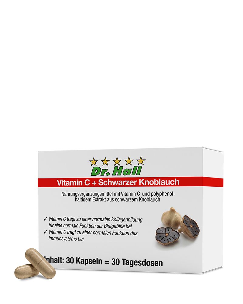 Dr. Hall Vitamin C + Schwarzer Knoblauch