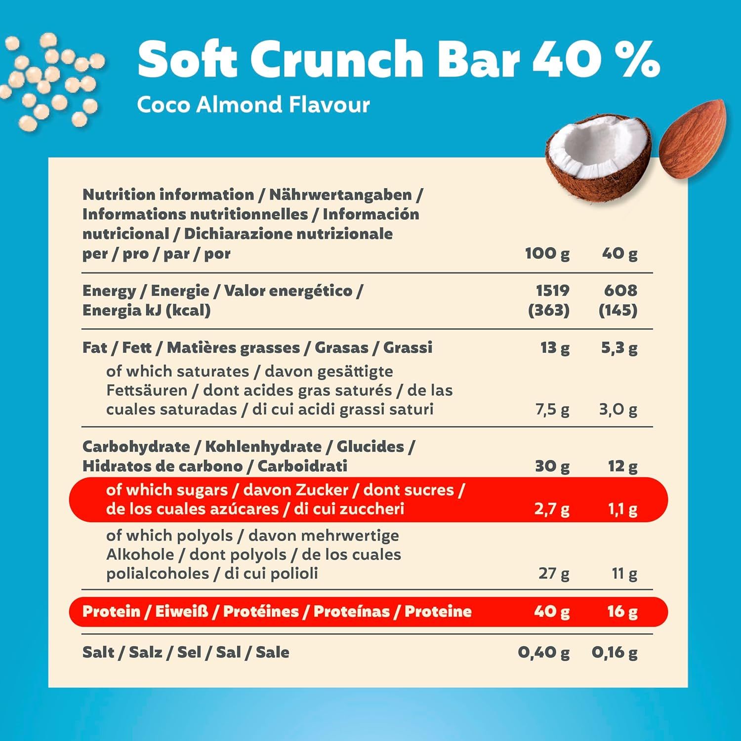 PREMIER PROTEIN Soft Crunch Bar 40%