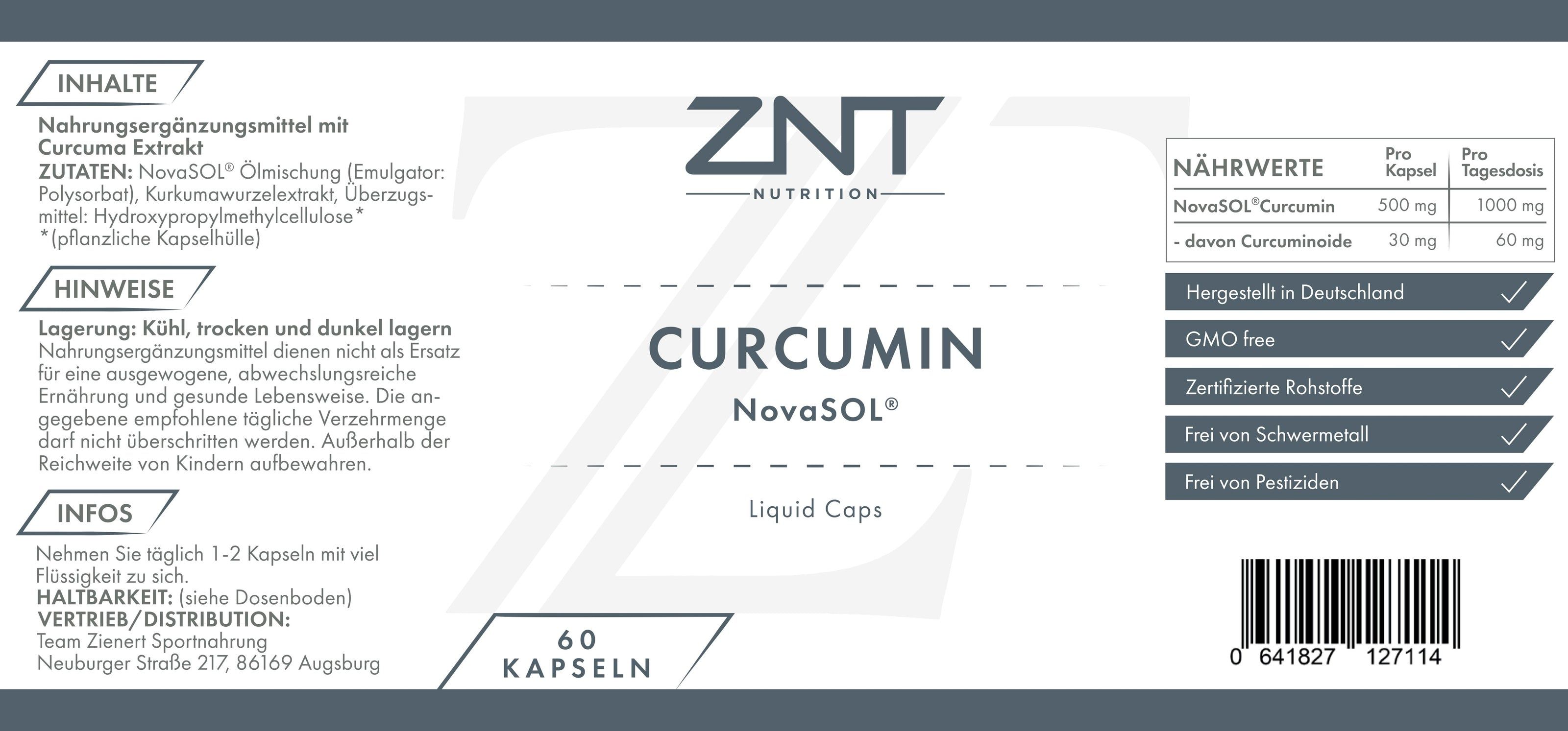 ZNT Nutrition NovaSOL® Curcumin 60 St