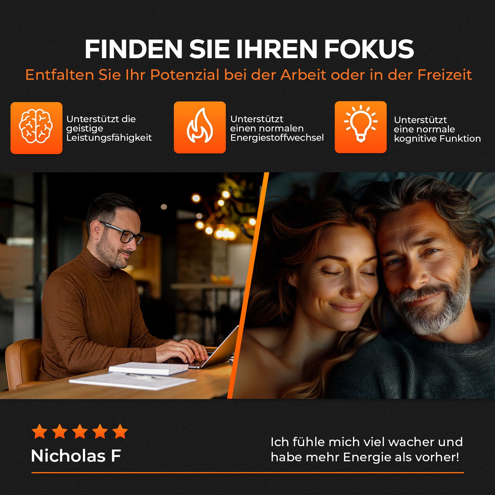 4HIM TestoBalance - Energie und Muskelfunktion - Mit Zink, Ginseng & L-Arginin