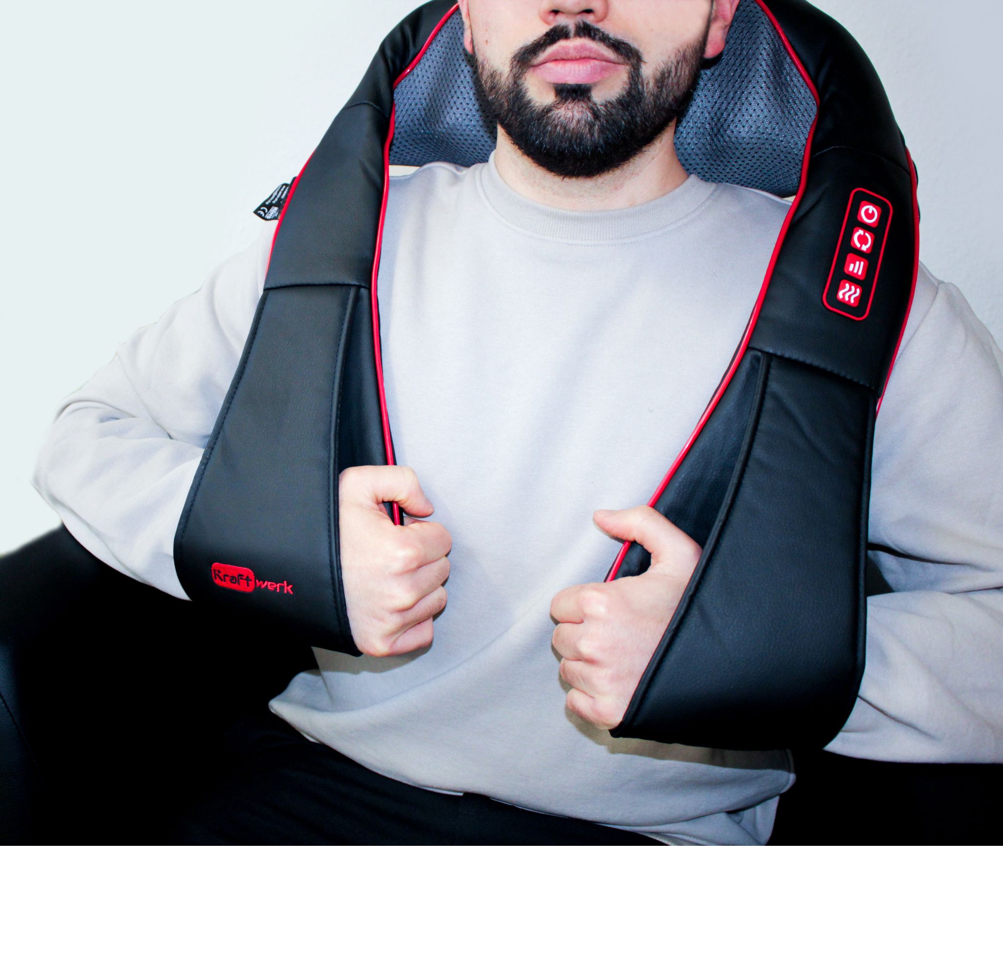 axion® kabelloses Shiatsu-Massagegerät für Nacken, mit Infrarot-Wärmefunktion, Nackenmassage
