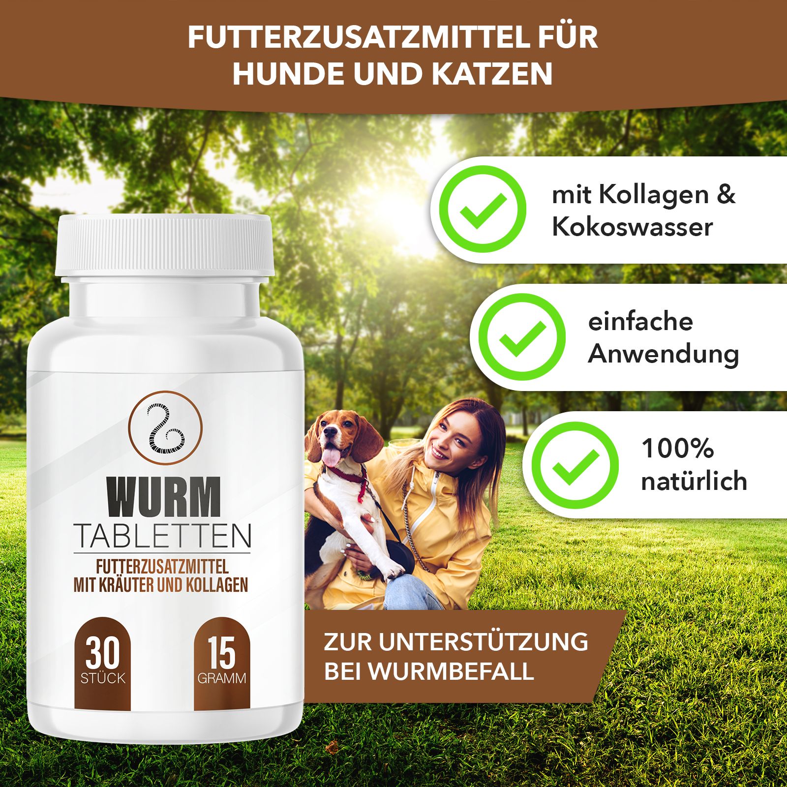 Saint Nutrition® | Wurm Tabletten | für Tiere
