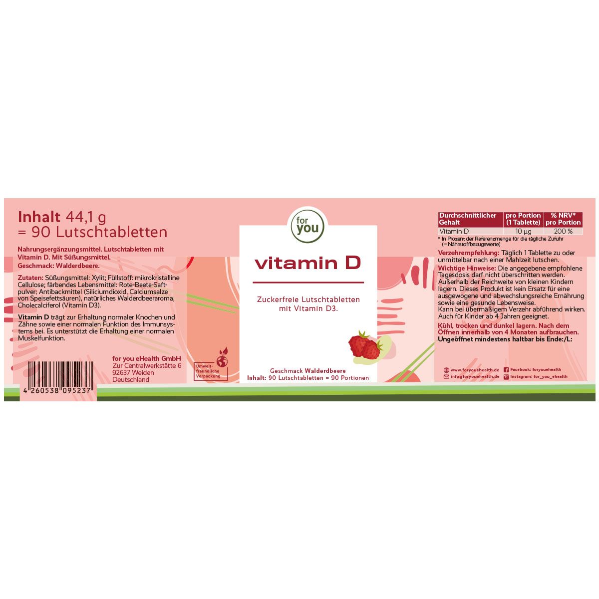 for you Vitamin D Lutschtabletten Doppelpack