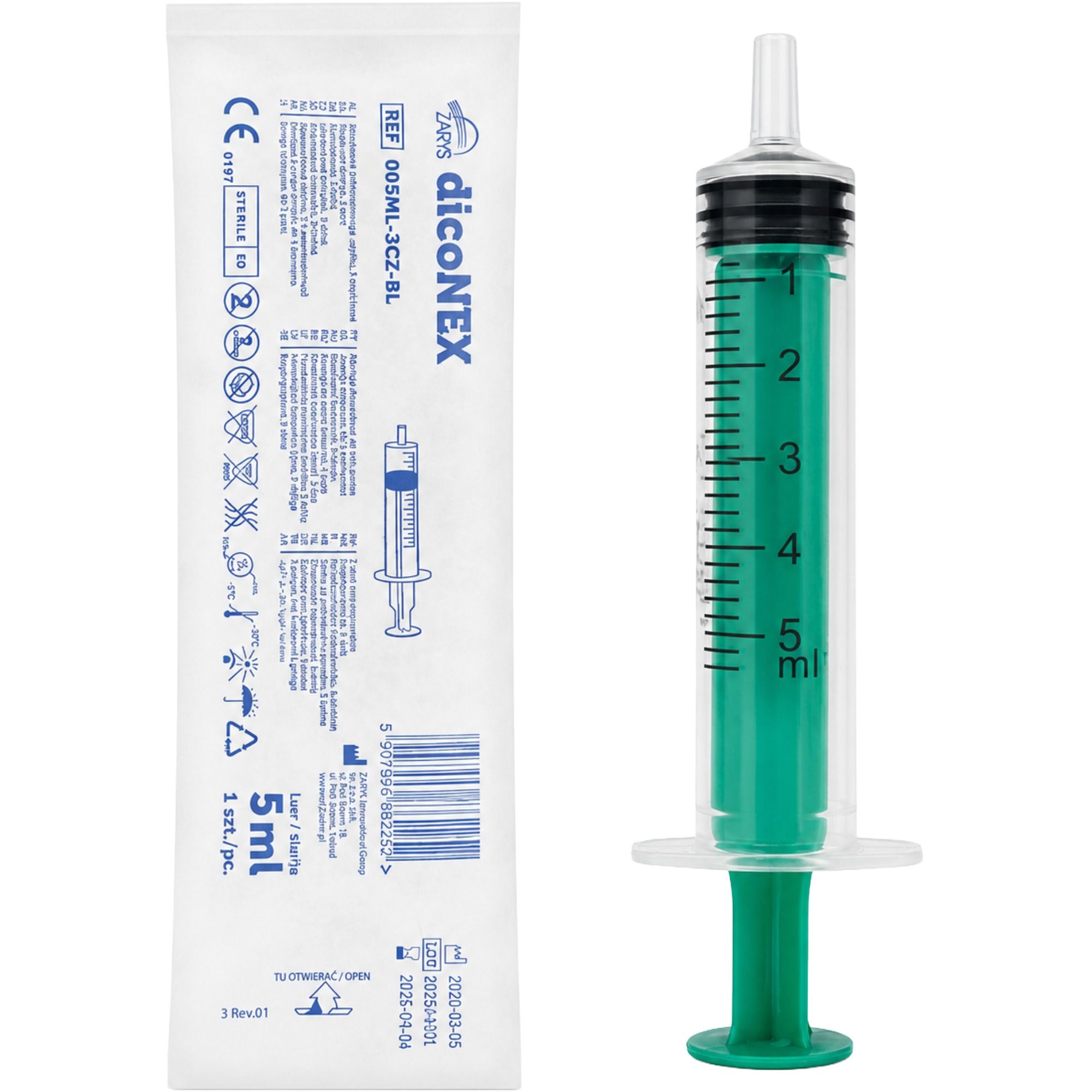 dicoNEX Einmalspritze 5 ml steril Luer-Slip
