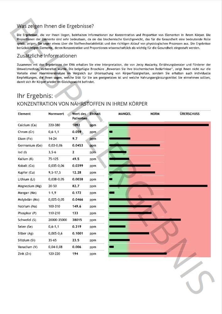 Lifeline Diag Haarmineralanalyse Familien Set