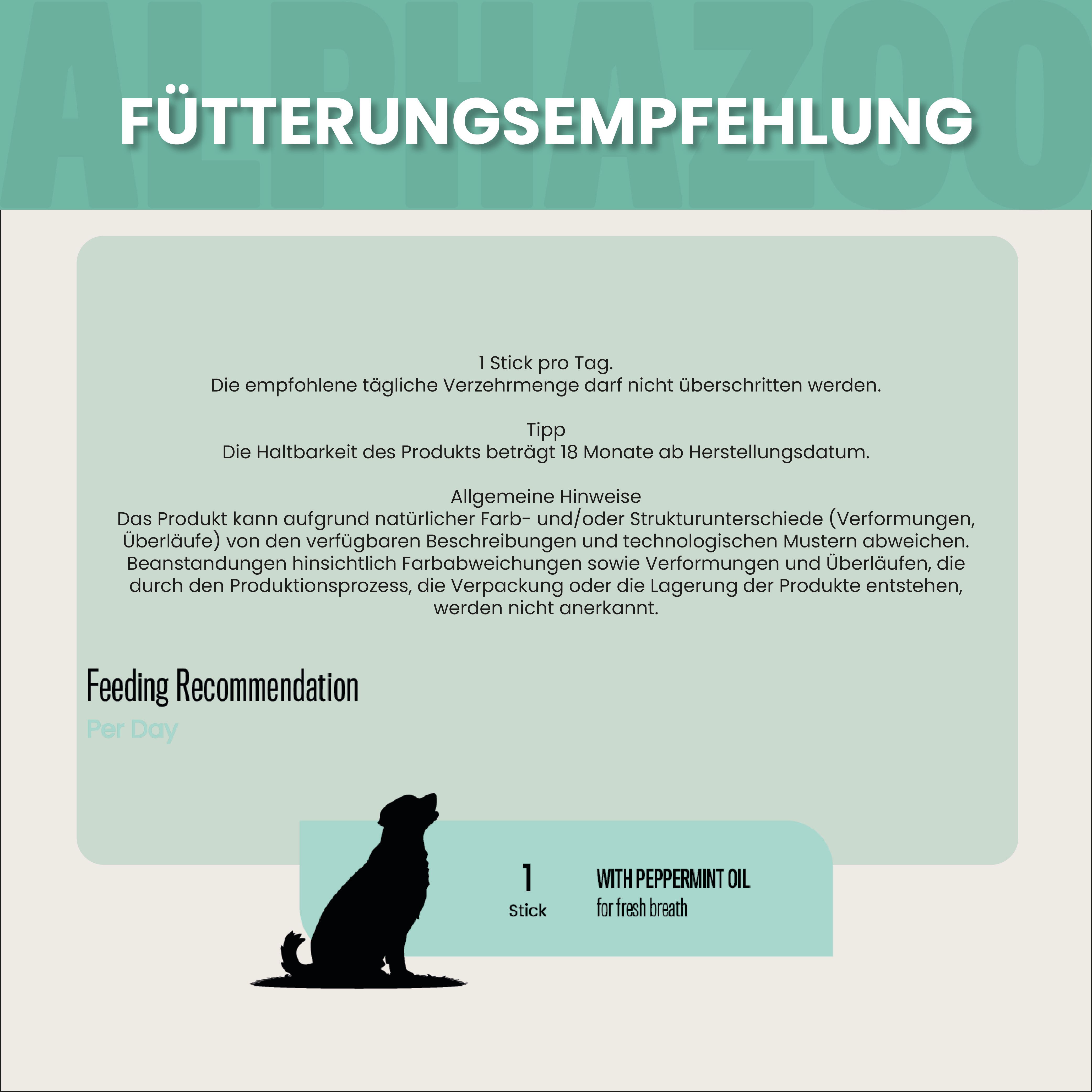 alphazoo Zähne Zeigen Dentalsticks für Hunde – Zahnpflege & Anti Plaque