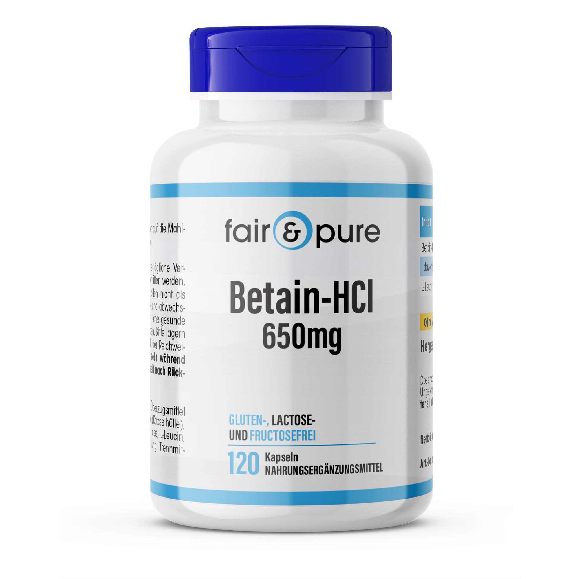 Betain Kapseln 650 mg Betain-HCl 120 St