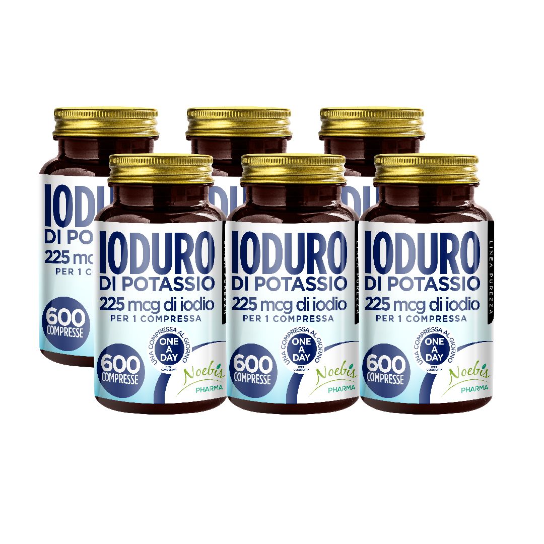 Noebis Pharma Iodio – 225 µg da Ioduro di Potassio – 600 Compresse – 1 al Giorno