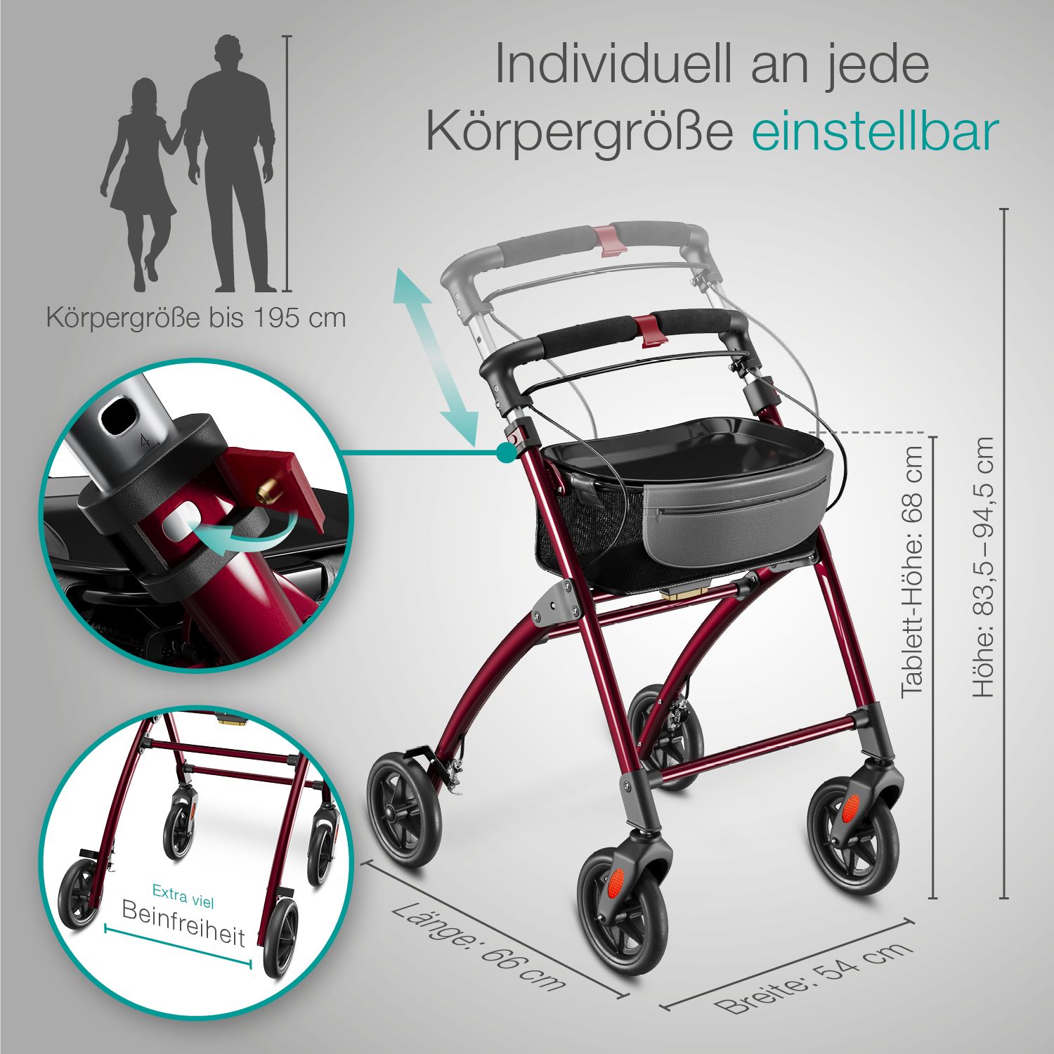 Luxus Indoor Rollator 40 Cm Breit Bilder