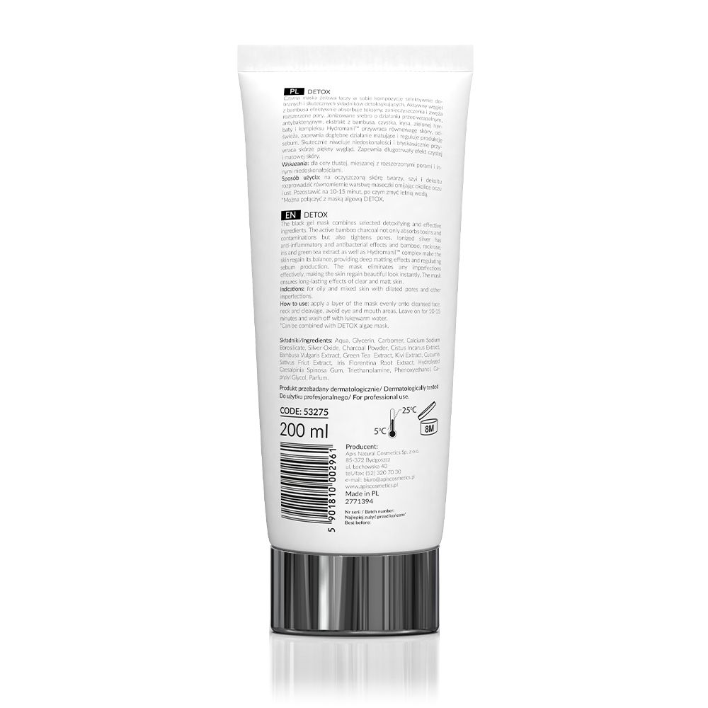 Apis Detox Entgiftende Gel-Maske mit Bambuskohle und ionisiertem Silber 200 ml