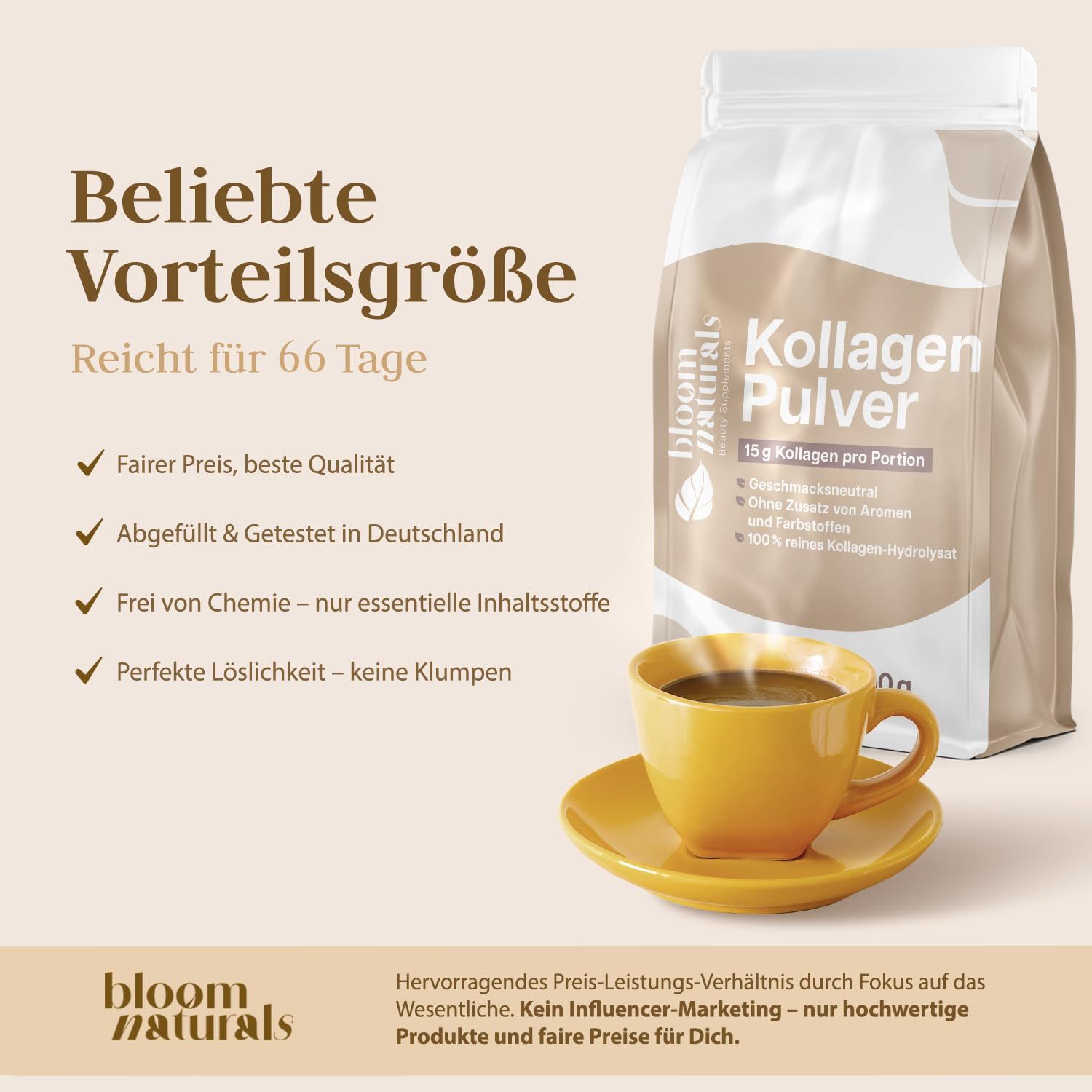 Bloom Naturals Collagen Hydrolysat Pulver