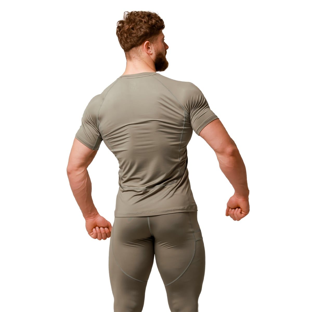 GymBeam T-Shirt Herren Slim Kurzarm Pulse Vetiver